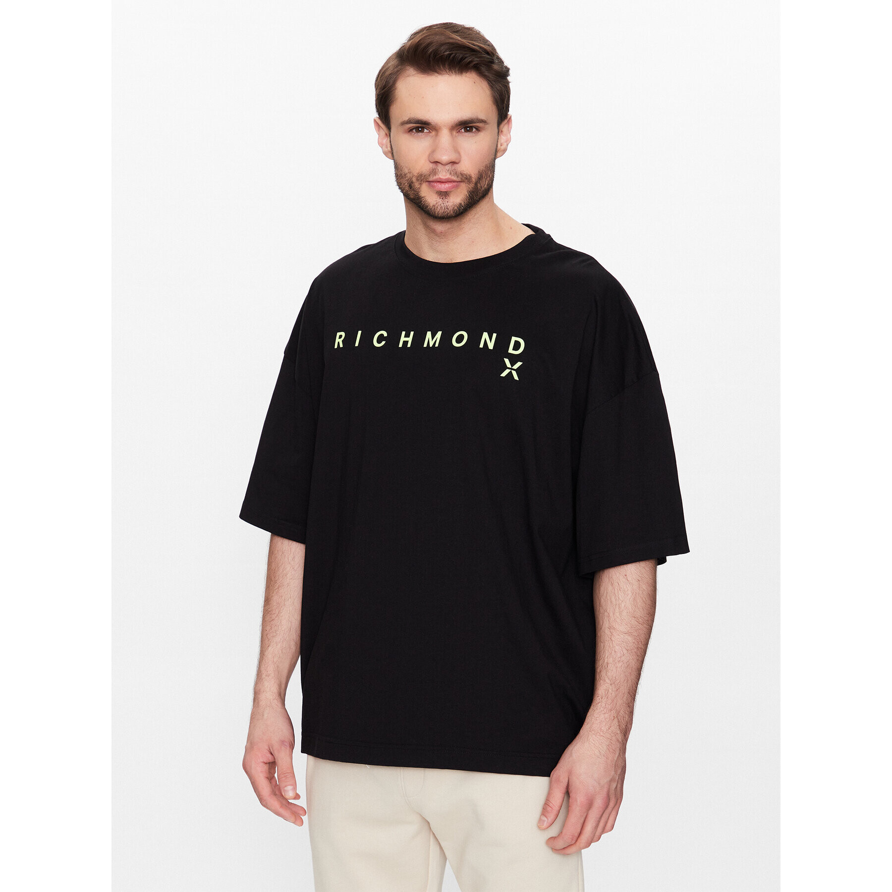 John Richmond T-Shirt UMP23052TS Černá Relaxed Fit - Pepit.cz