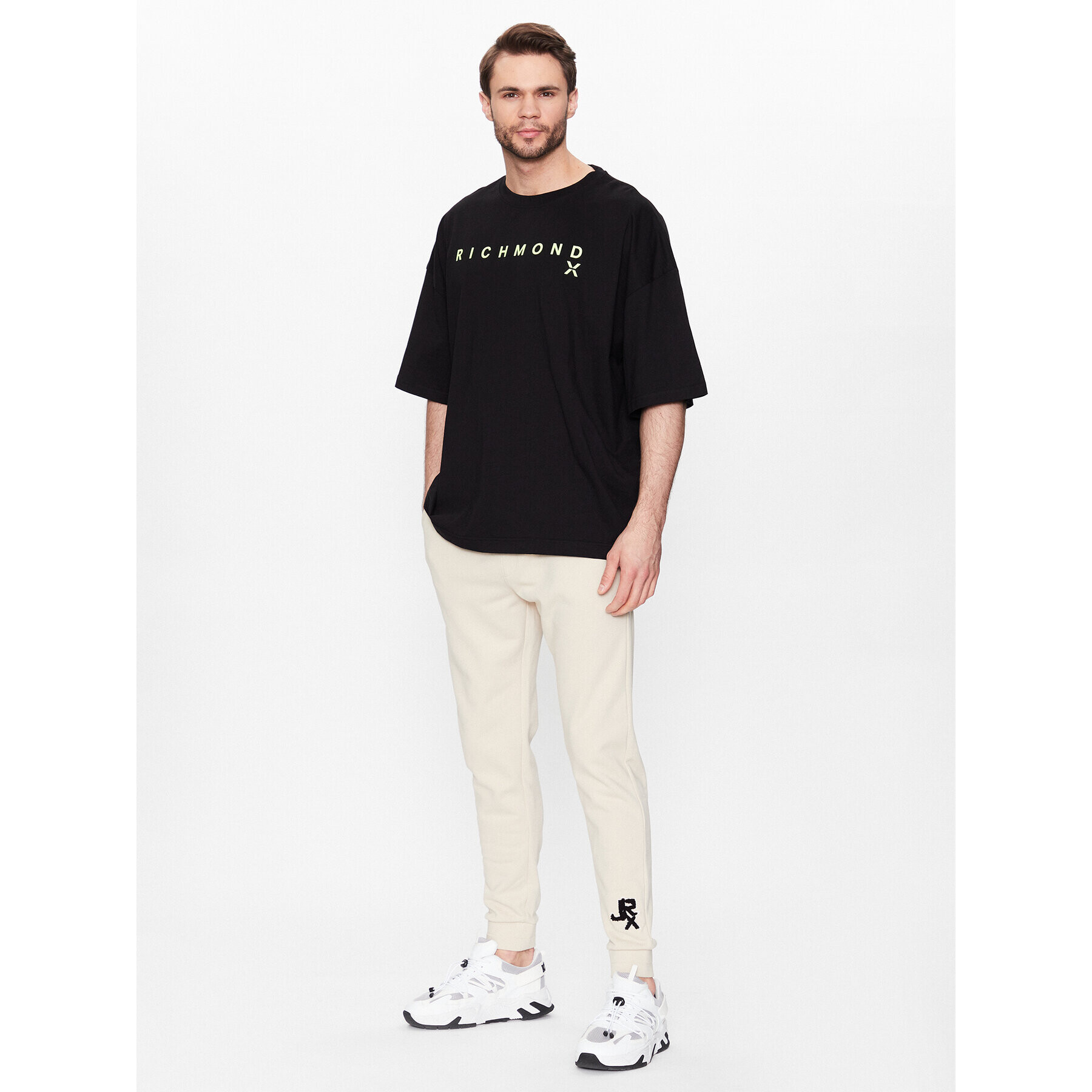 John Richmond T-Shirt UMP23052TS Černá Relaxed Fit - Pepit.cz