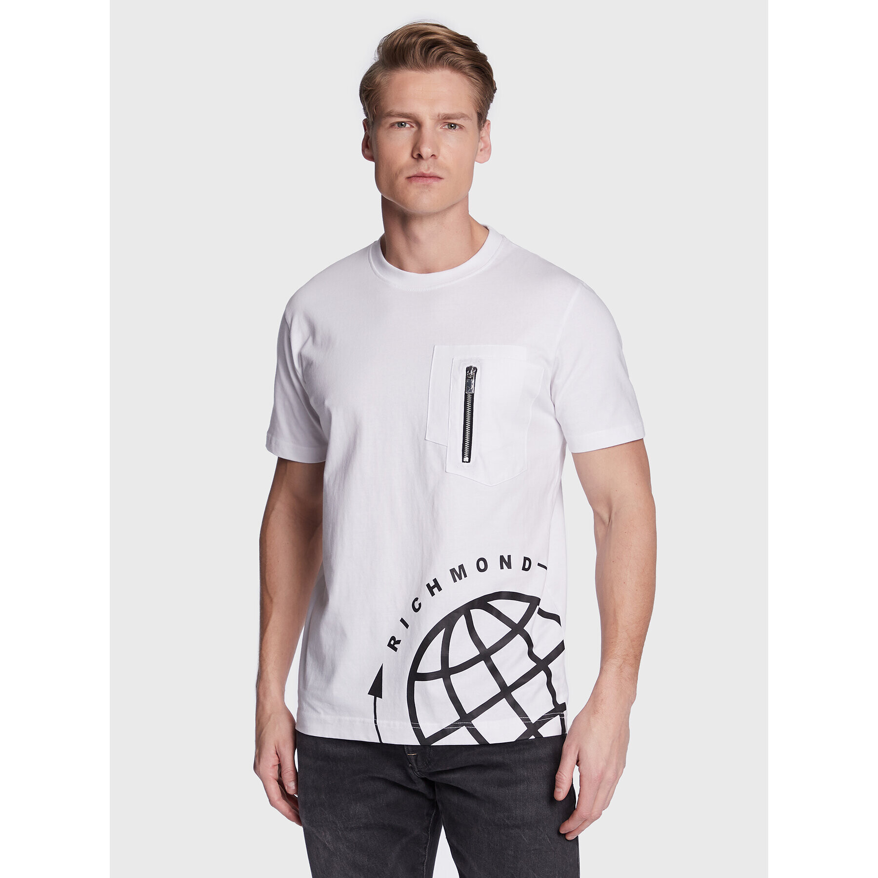 John Richmond T-Shirt UMP23089TS Bílá Regular Fit - Pepit.cz