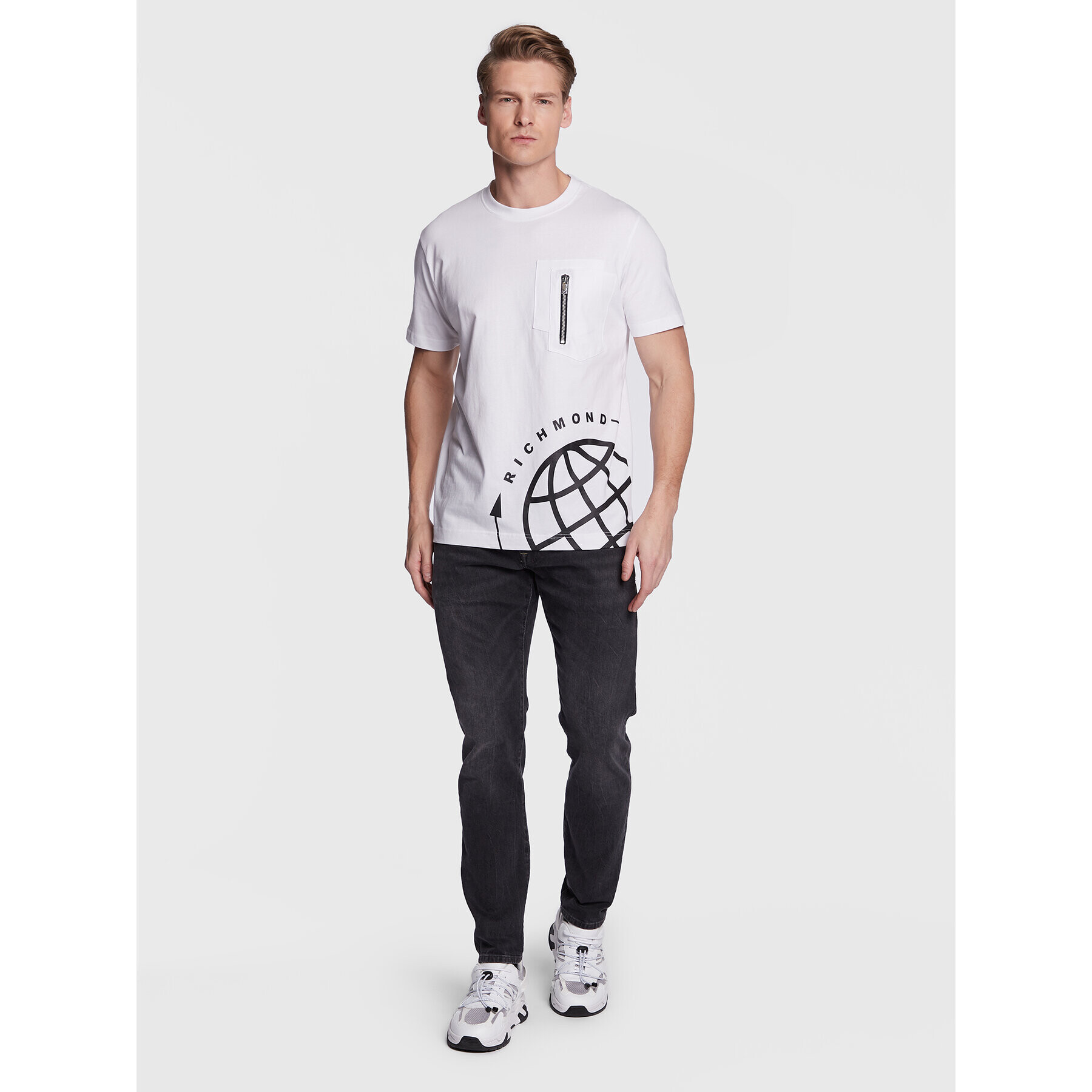 John Richmond T-Shirt UMP23089TS Bílá Regular Fit - Pepit.cz