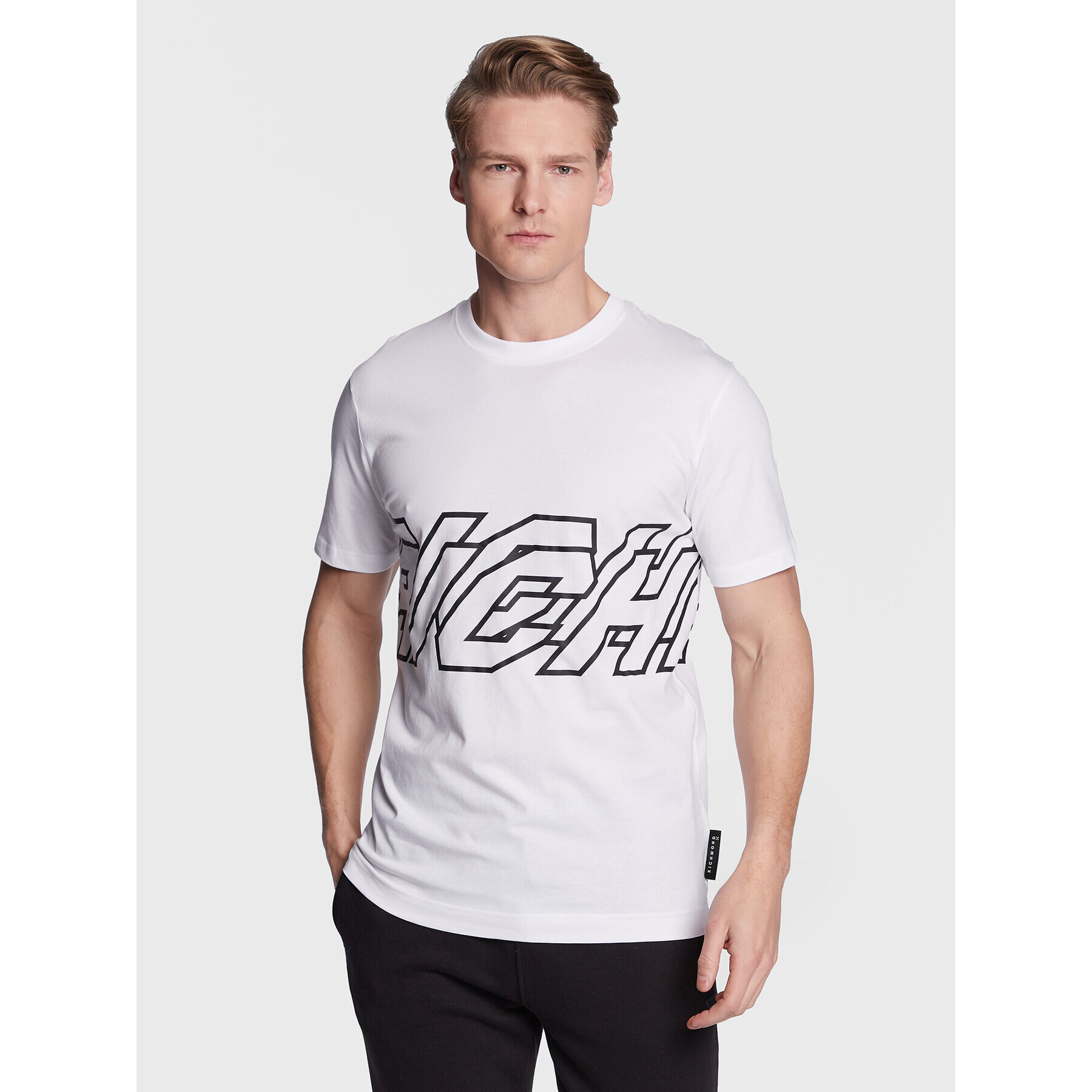 John Richmond T-Shirt UMP23158TS Bílá Regular Fit - Pepit.cz