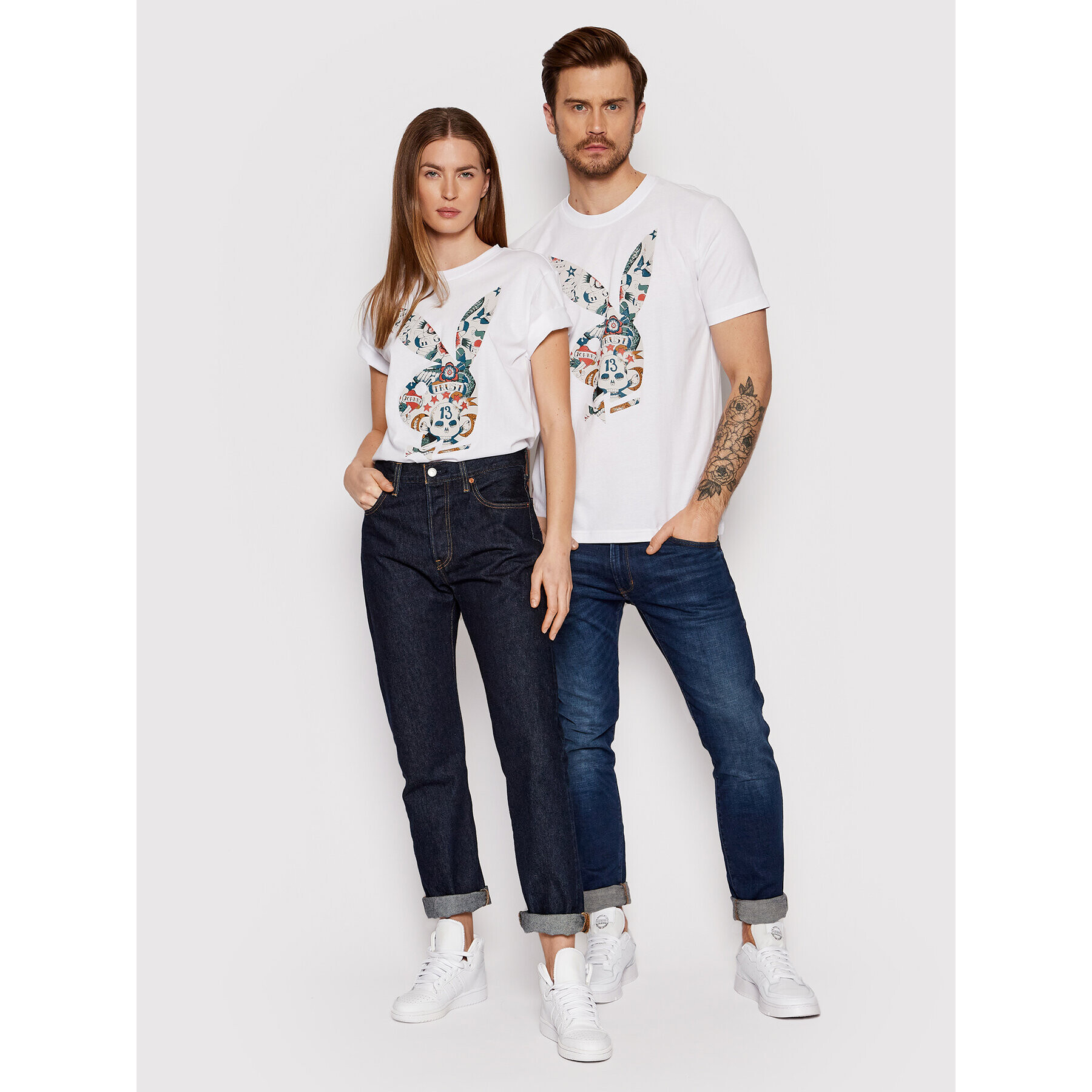 John Richmond T-Shirt Unisex RMP22305TS Bílá Regular Fit - Pepit.cz