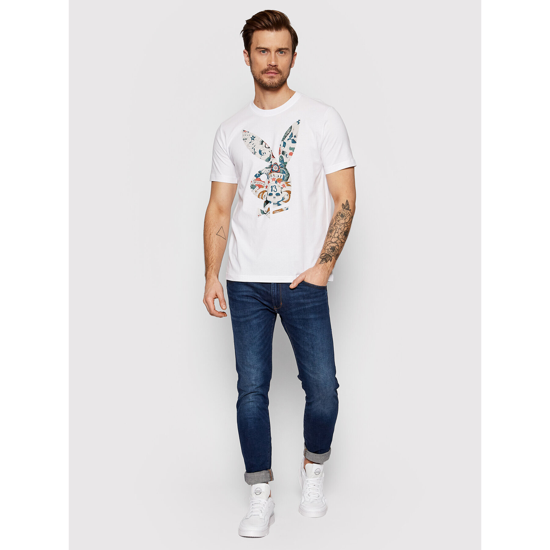 John Richmond T-Shirt Unisex RMP22305TS Bílá Regular Fit - Pepit.cz