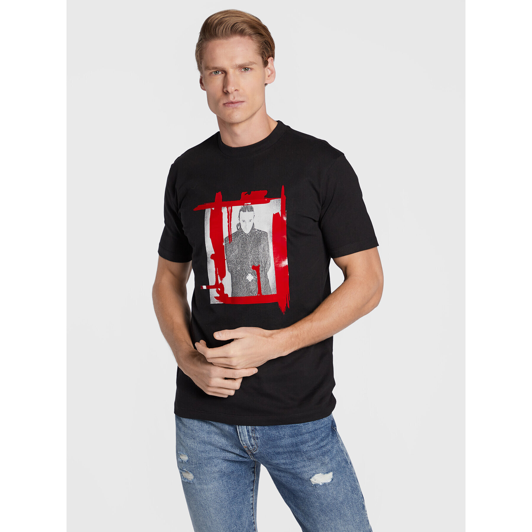 John Richmond T-Shirt Uomo RMA22184TS Černá Regular Fit - Pepit.cz