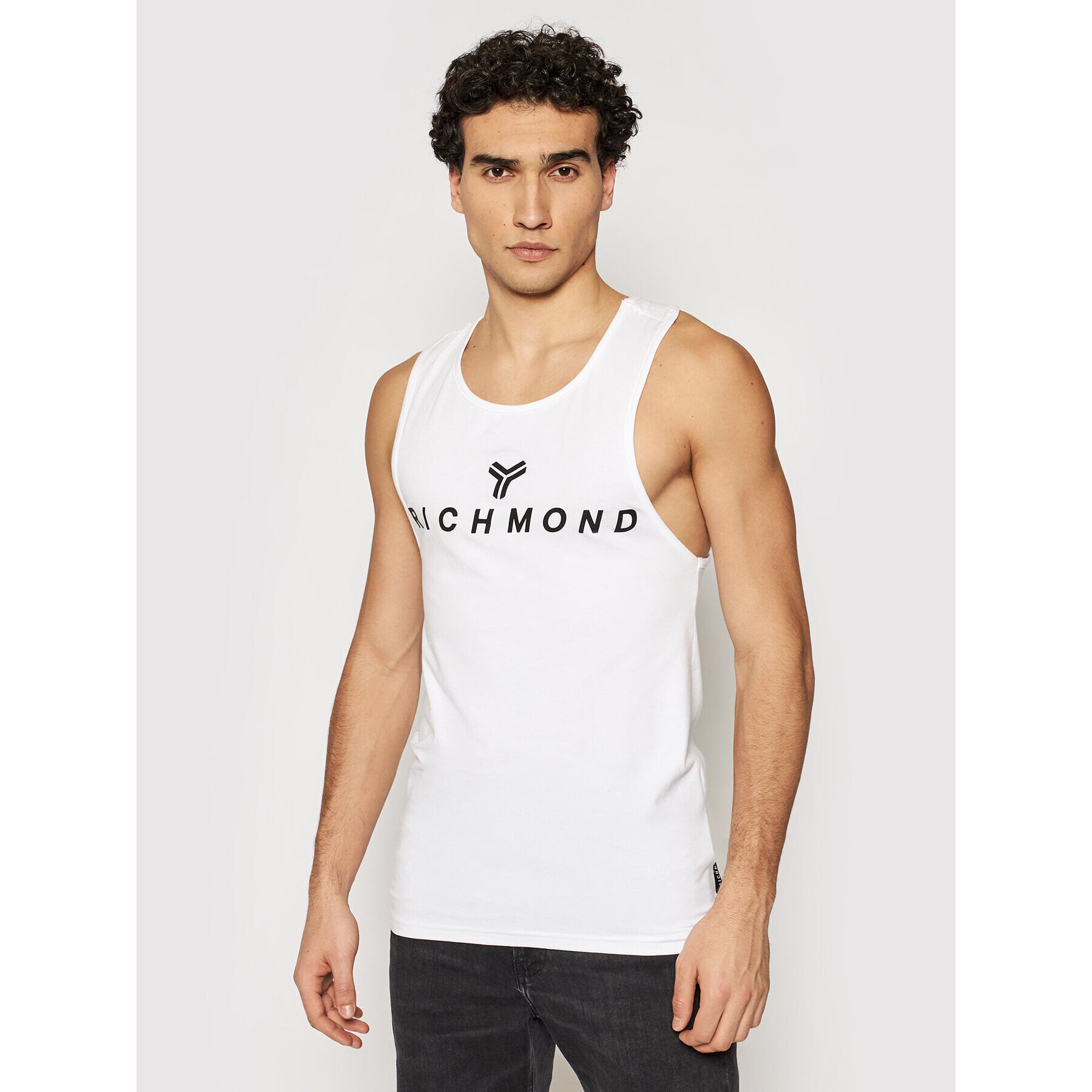 John Richmond Tank top Giallica UMP21011CN Bílá Regular Fit - Pepit.cz