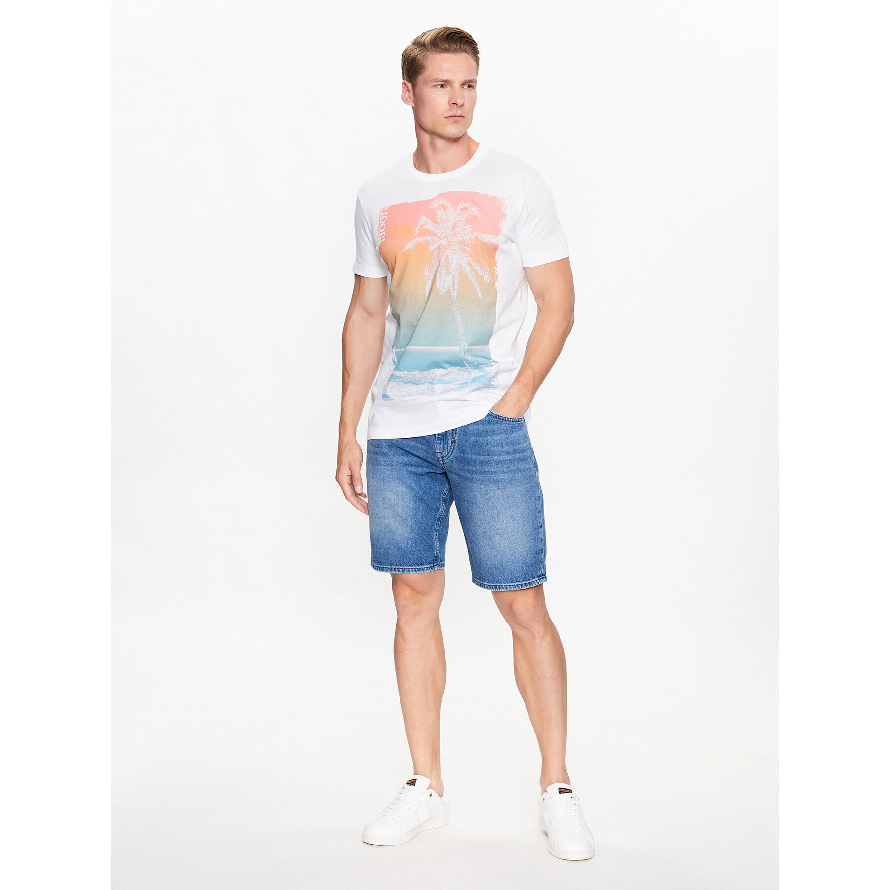 JOOP! Jeans Džínové šortky 30036721 Modrá Modern Fit - Pepit.cz