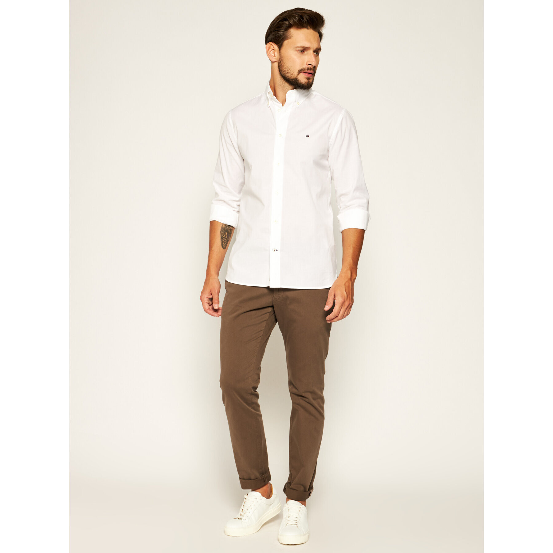 JOOP! Kalhoty z materiálu 30017330 Hnědá Slim Fit - Pepit.cz