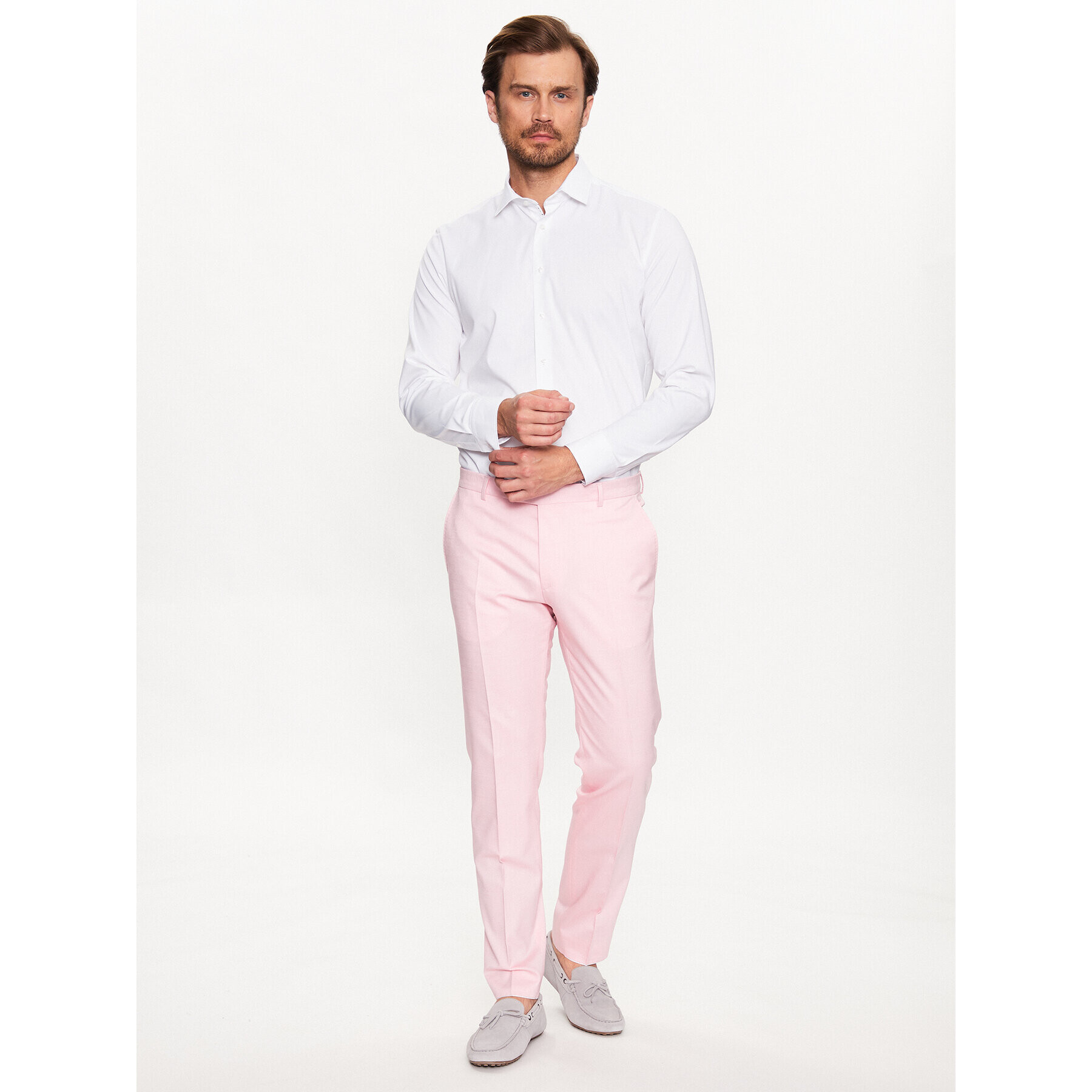 JOOP! Kalhoty z materiálu 30036952 Růžová Slim Fit - Pepit.cz