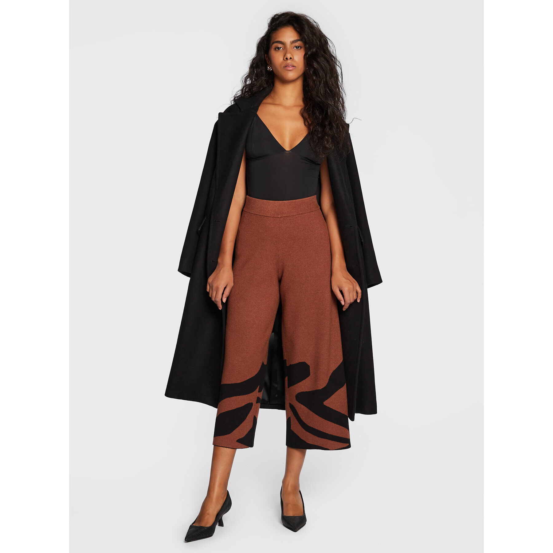 Joseph Ribkoff Kalhoty culottes 223949 Hnědá Relaxed Fit - Pepit.cz