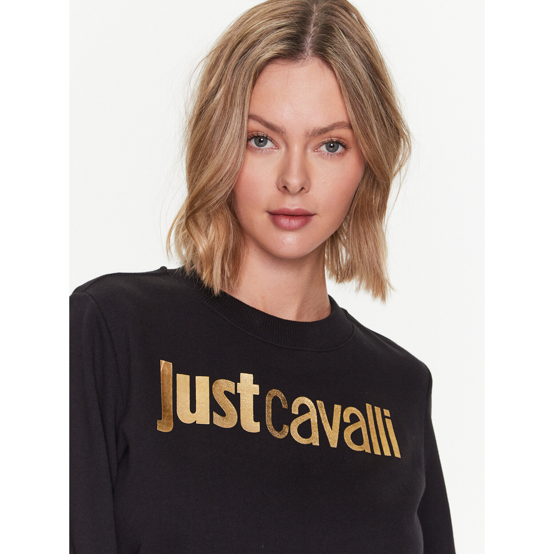 Just Cavalli Mikina 74PBIF00 Černá Regular Fit - Pepit.cz