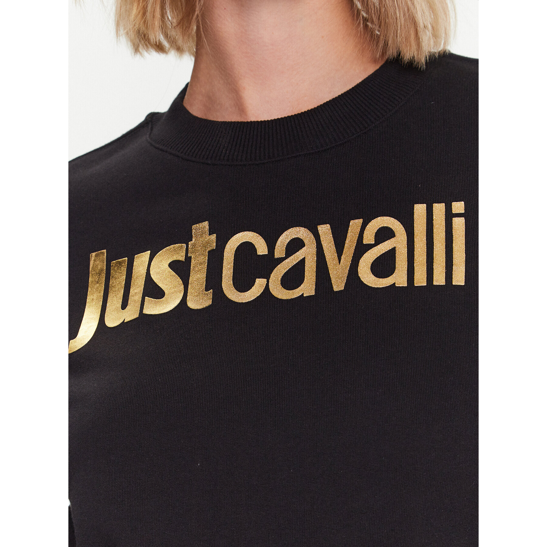 Just Cavalli Mikina 74PBIF00 Černá Regular Fit - Pepit.cz