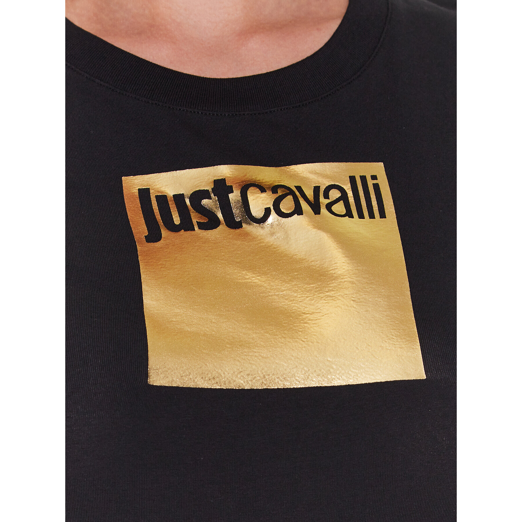 Just Cavalli T-Shirt 74PBHG06 Černá Regular Fit - Pepit.cz