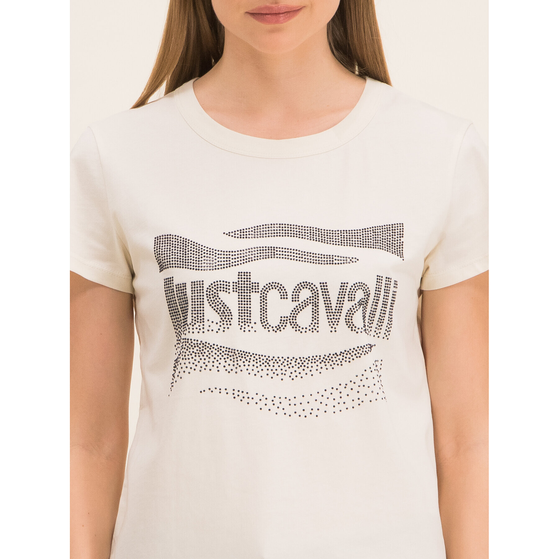 Just Cavalli T-Shirt S04GC0333 Bílá Slim Fit - Pepit.cz