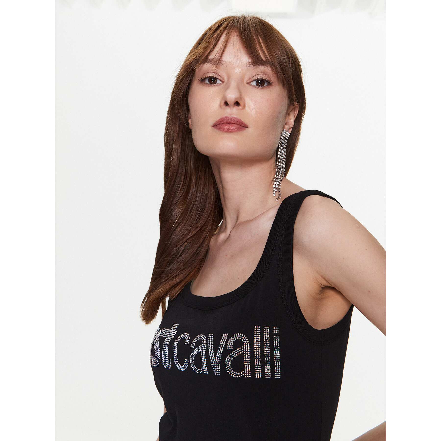 Just Cavalli Top 74PBME01 Černá Regular Fit - Pepit.cz