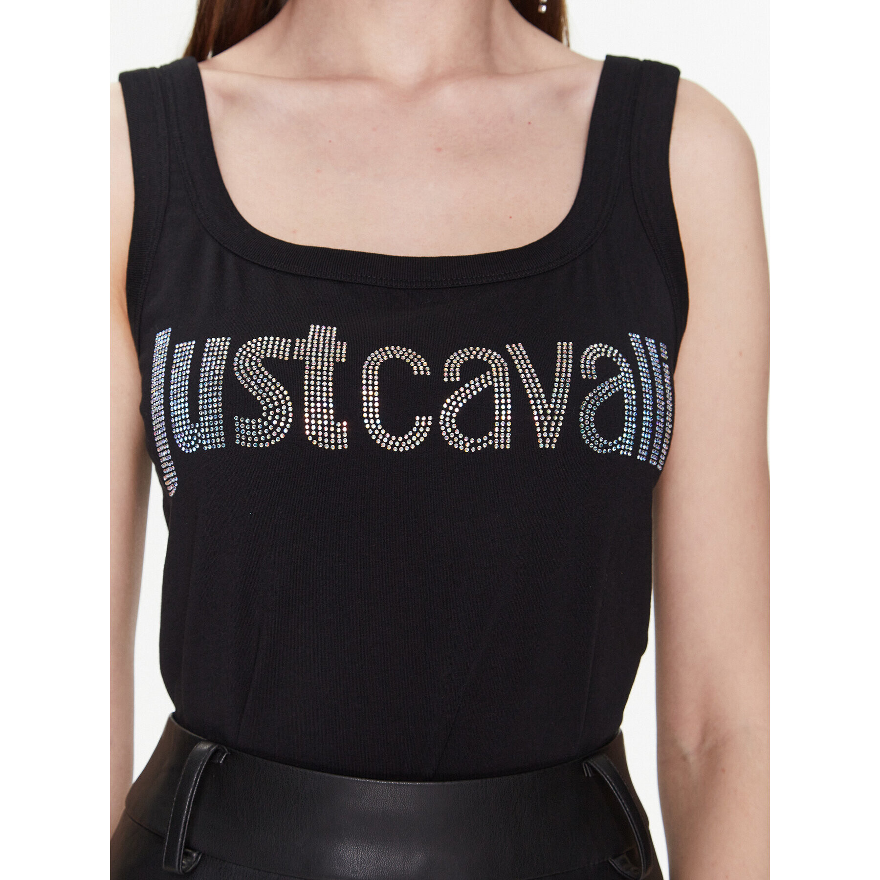 Just Cavalli Top 74PBME01 Černá Regular Fit - Pepit.cz