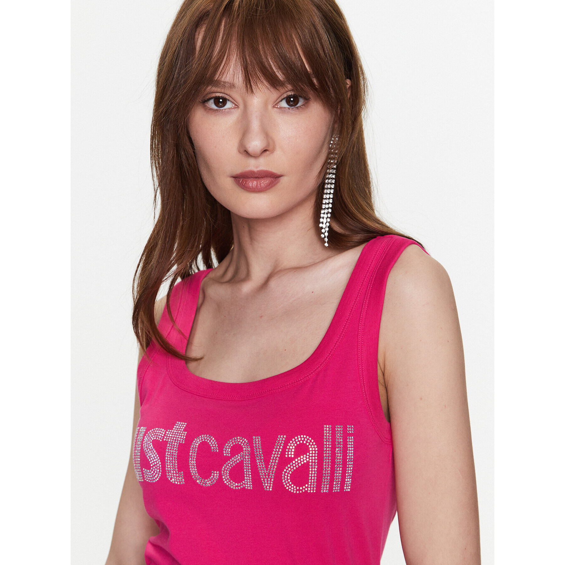 Just Cavalli Top 74PBME01 Růžová Regular Fit - Pepit.cz