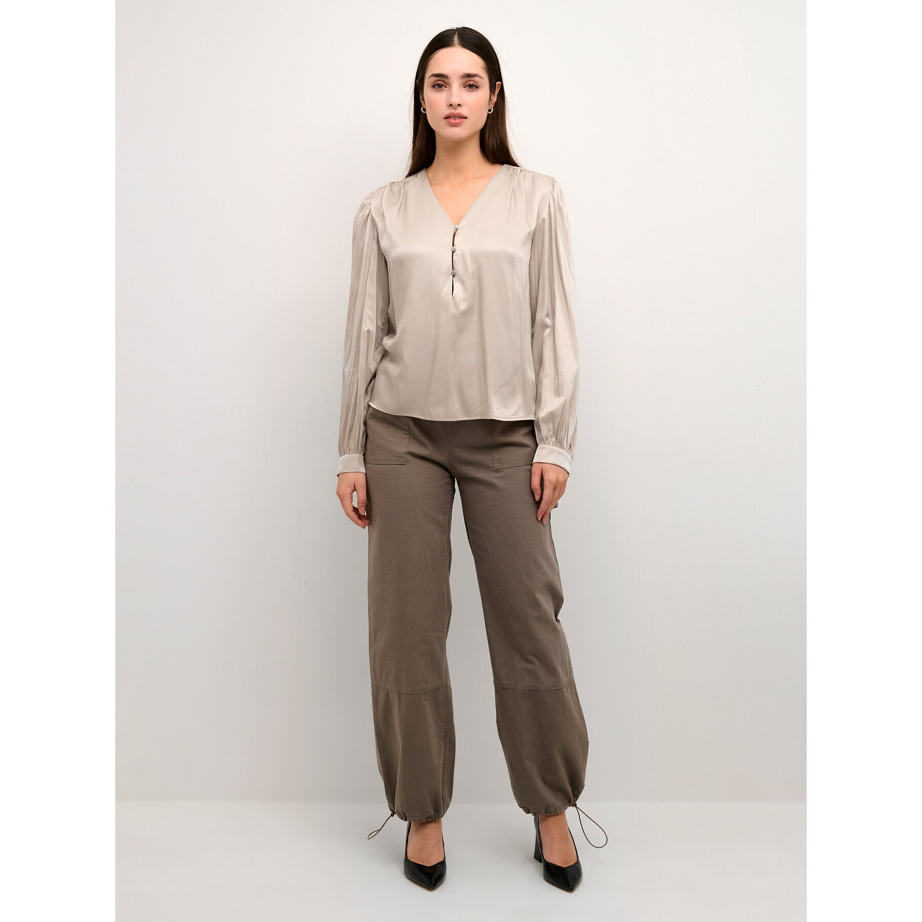 Kaffe Halenka Kalaura 10507787 Šedá Loose Fit - Pepit.cz