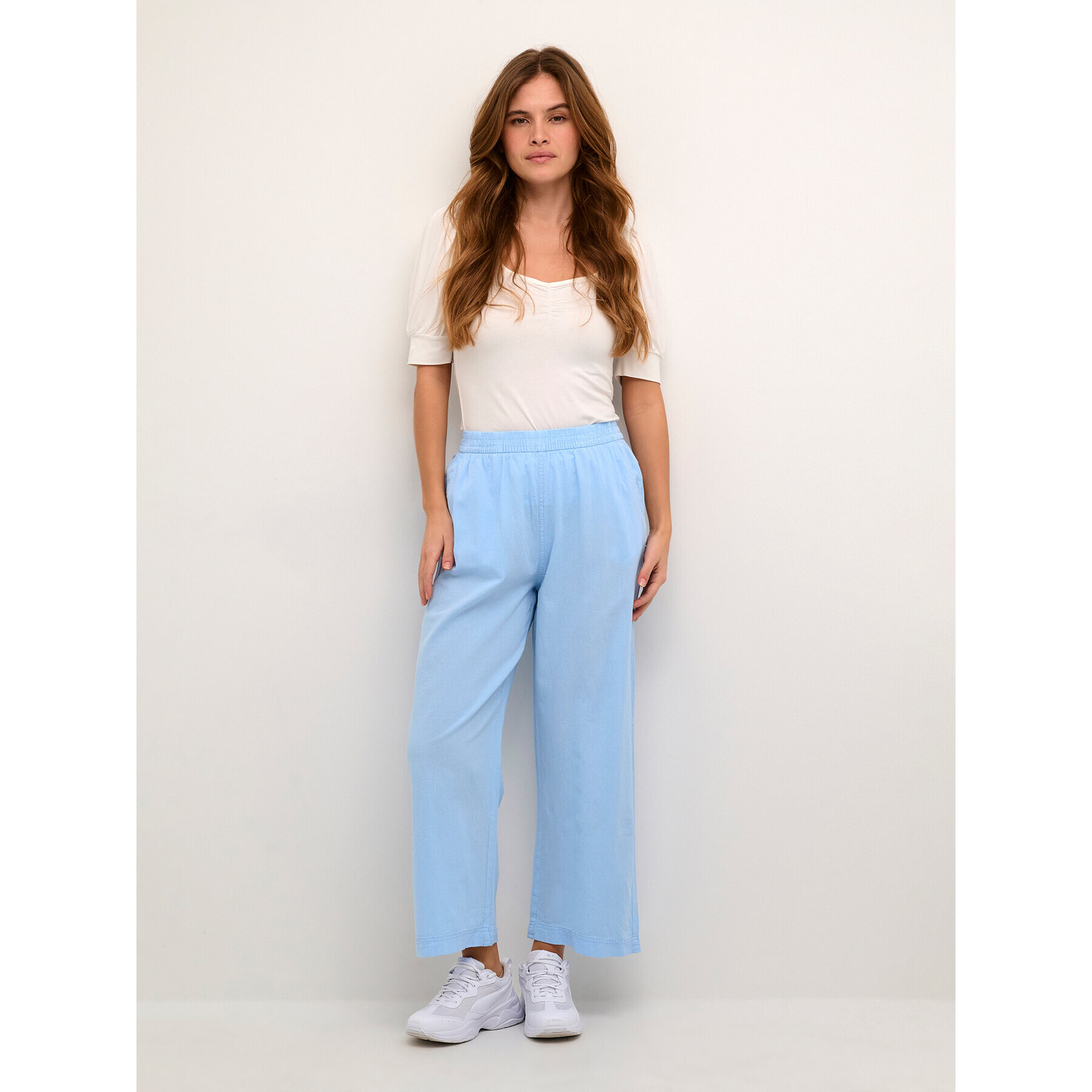 Kaffe Kalhoty culottes Naya 10507418 Modrá Relaxed Fit - Pepit.cz