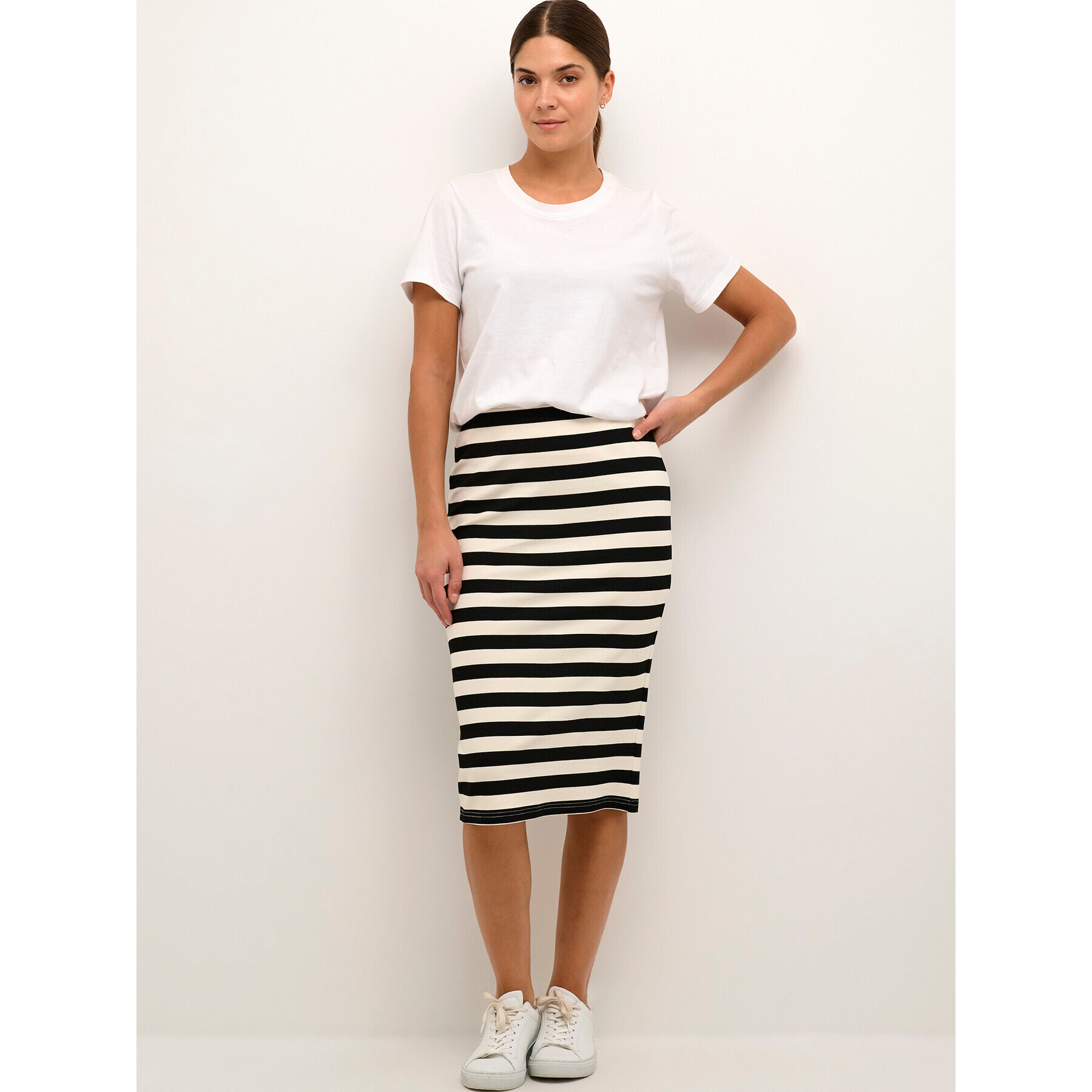 Kaffe Midi sukně Isabella 10507547 Černá Slim Fit - Pepit.cz