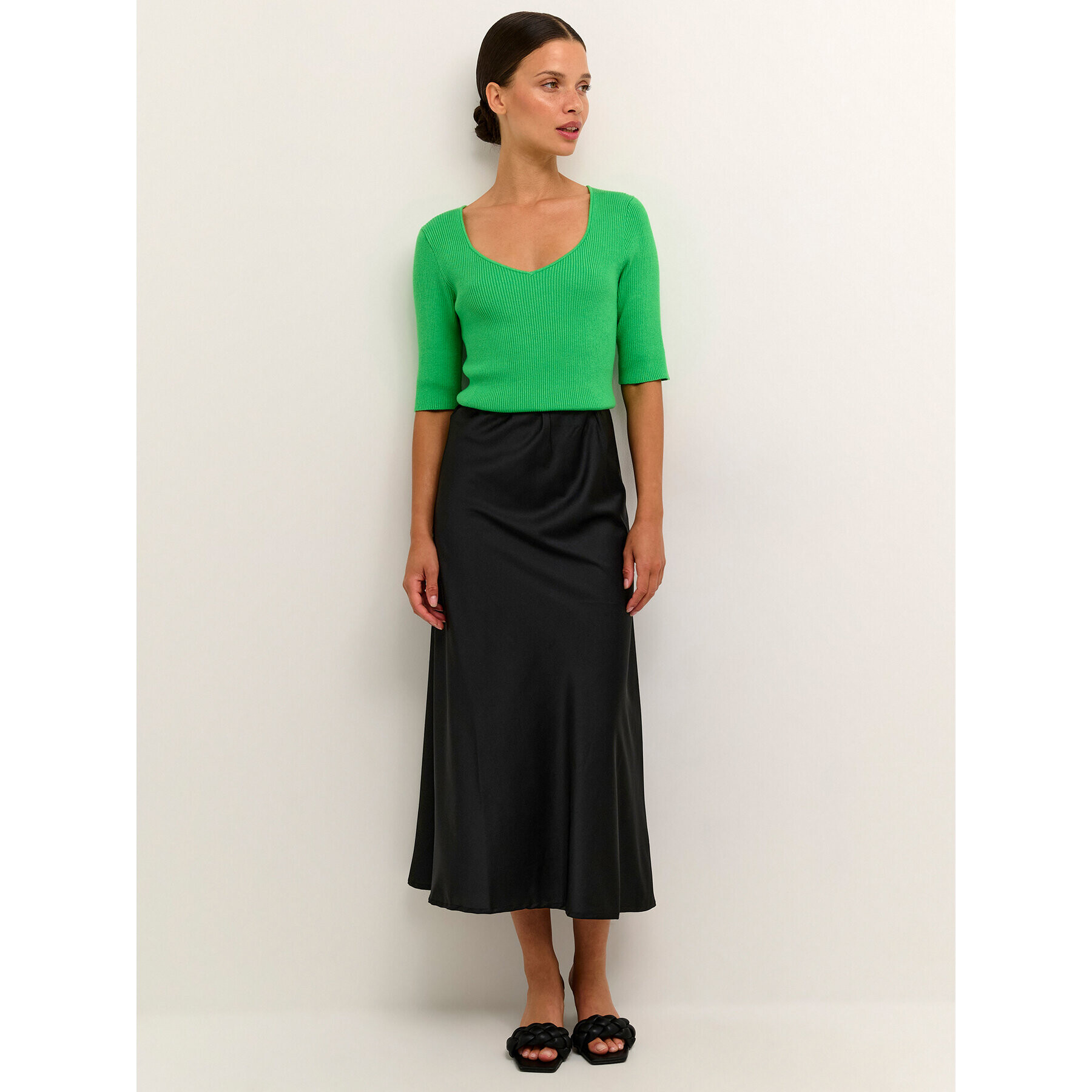 Kaffe Midi sukně Sasmina 10507456 Černá Regular Fit - Pepit.cz