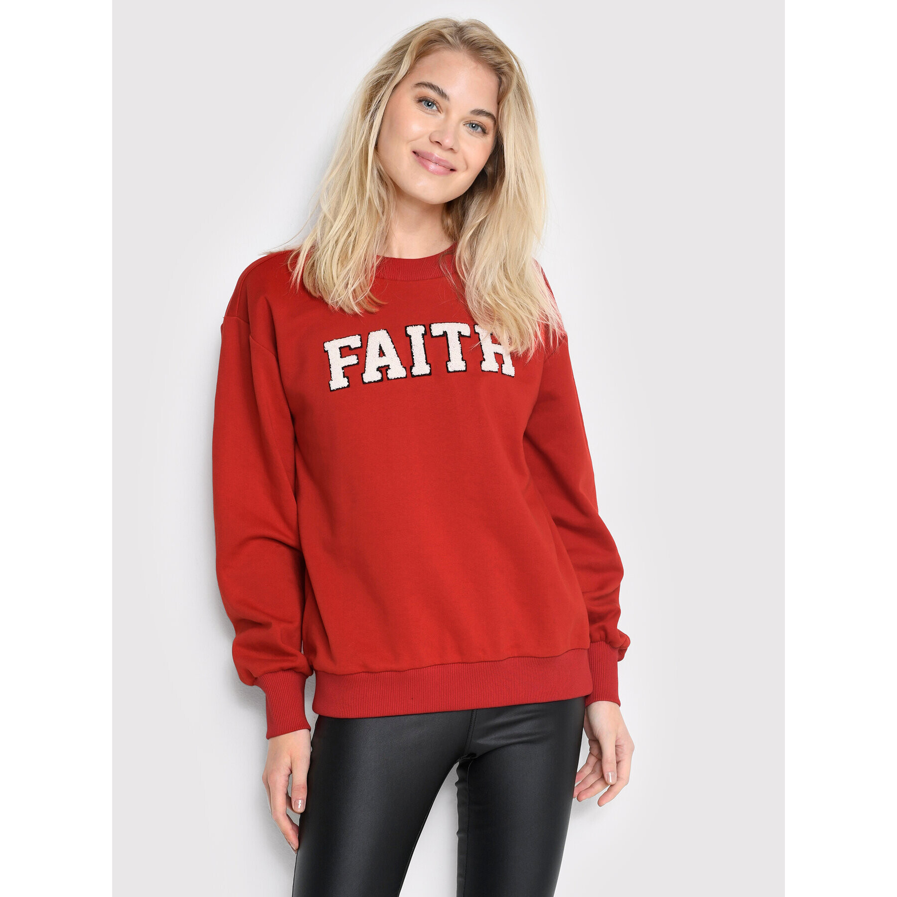 Kaffe Mikina Faith 10506770 Červená Relaxed Fit - Pepit.cz