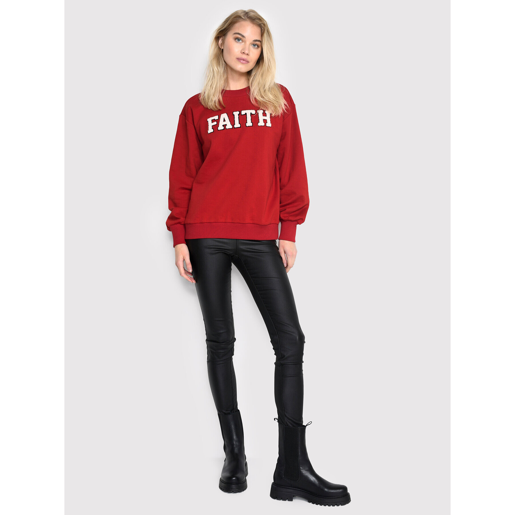 Kaffe Mikina Faith 10506770 Červená Relaxed Fit - Pepit.cz