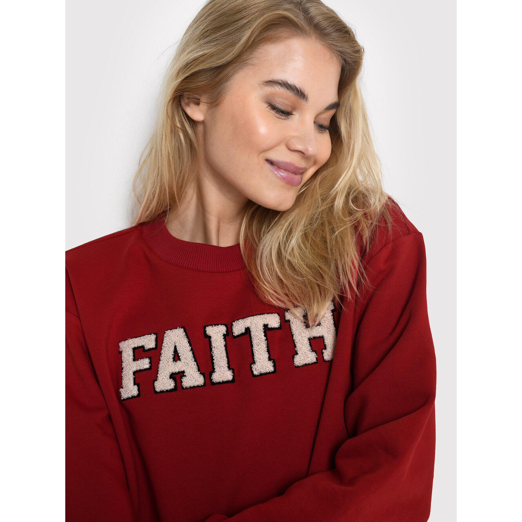 Kaffe Mikina Faith 10506770 Červená Relaxed Fit - Pepit.cz