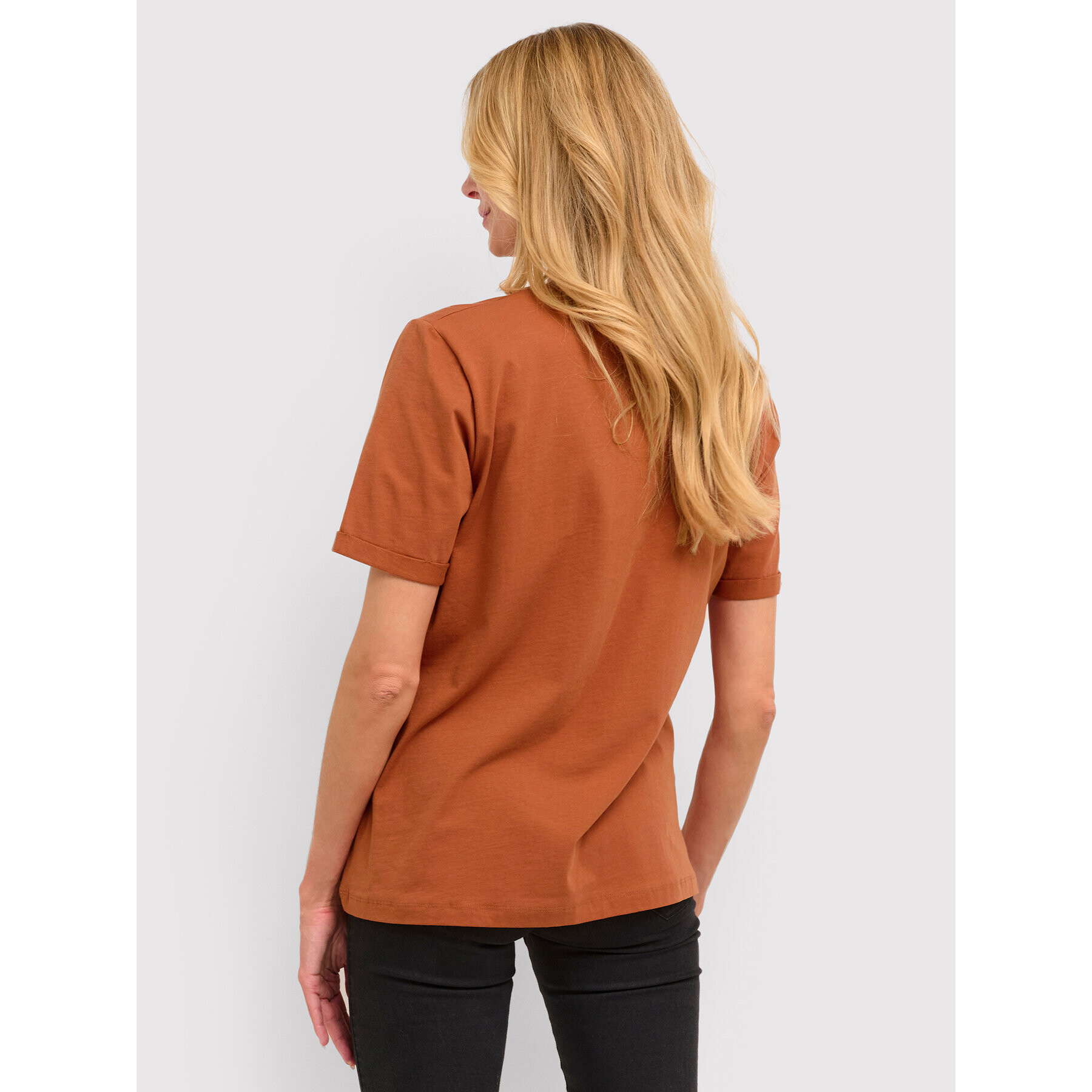 Kaffe T-Shirt Kajelena 10506645 Oranžová Regular Fit - Pepit.cz