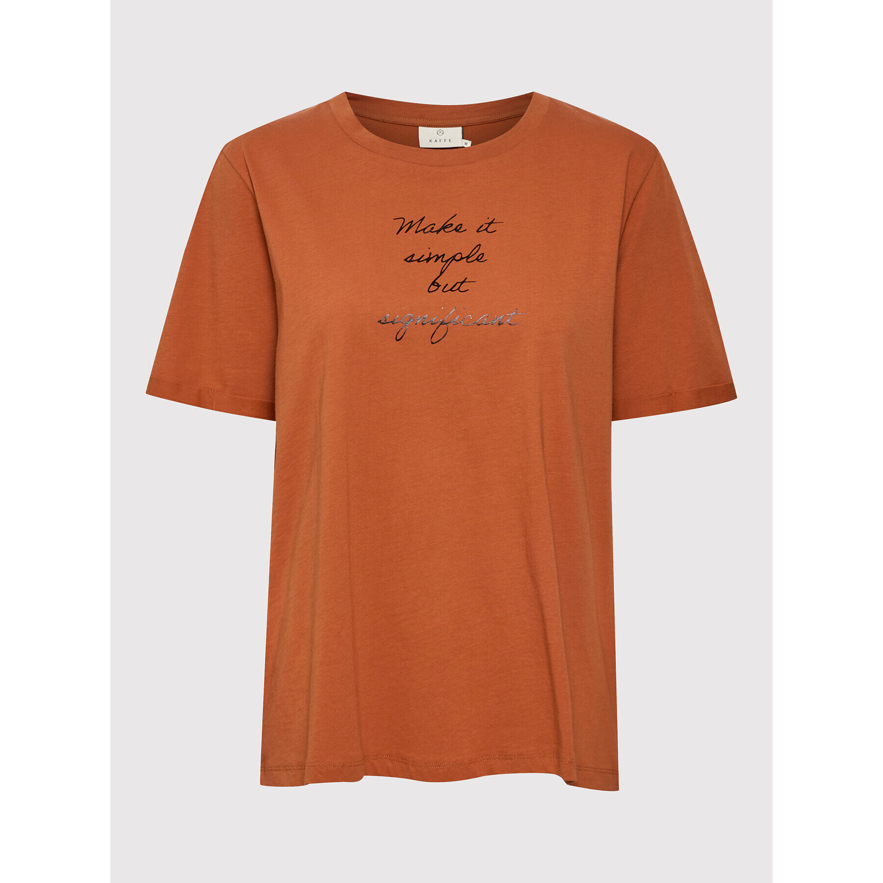 Kaffe T-Shirt Kajelena 10506645 Oranžová Regular Fit - Pepit.cz