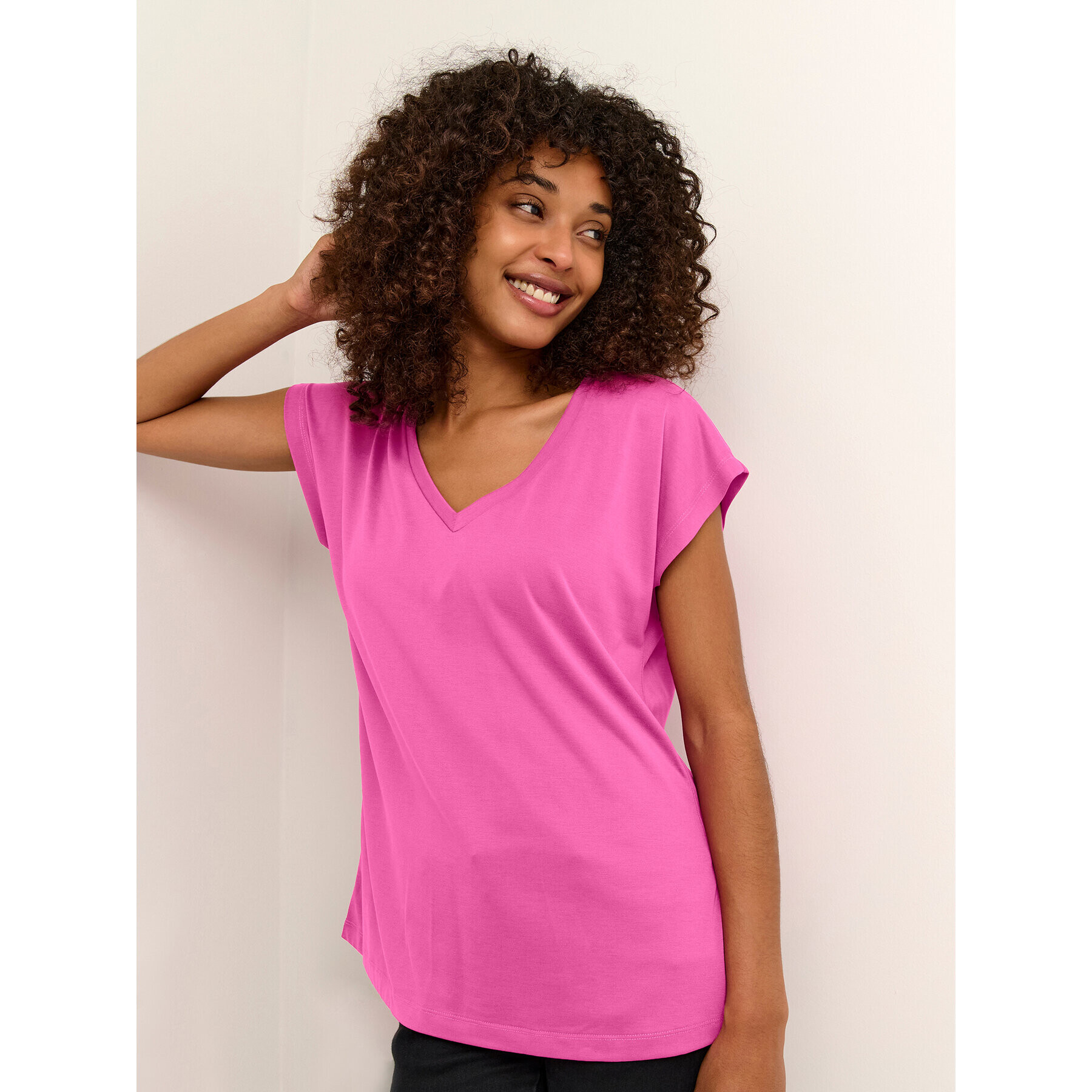 Kaffe T-Shirt Kalise 10504040 Růžová Regular Fit - Pepit.cz