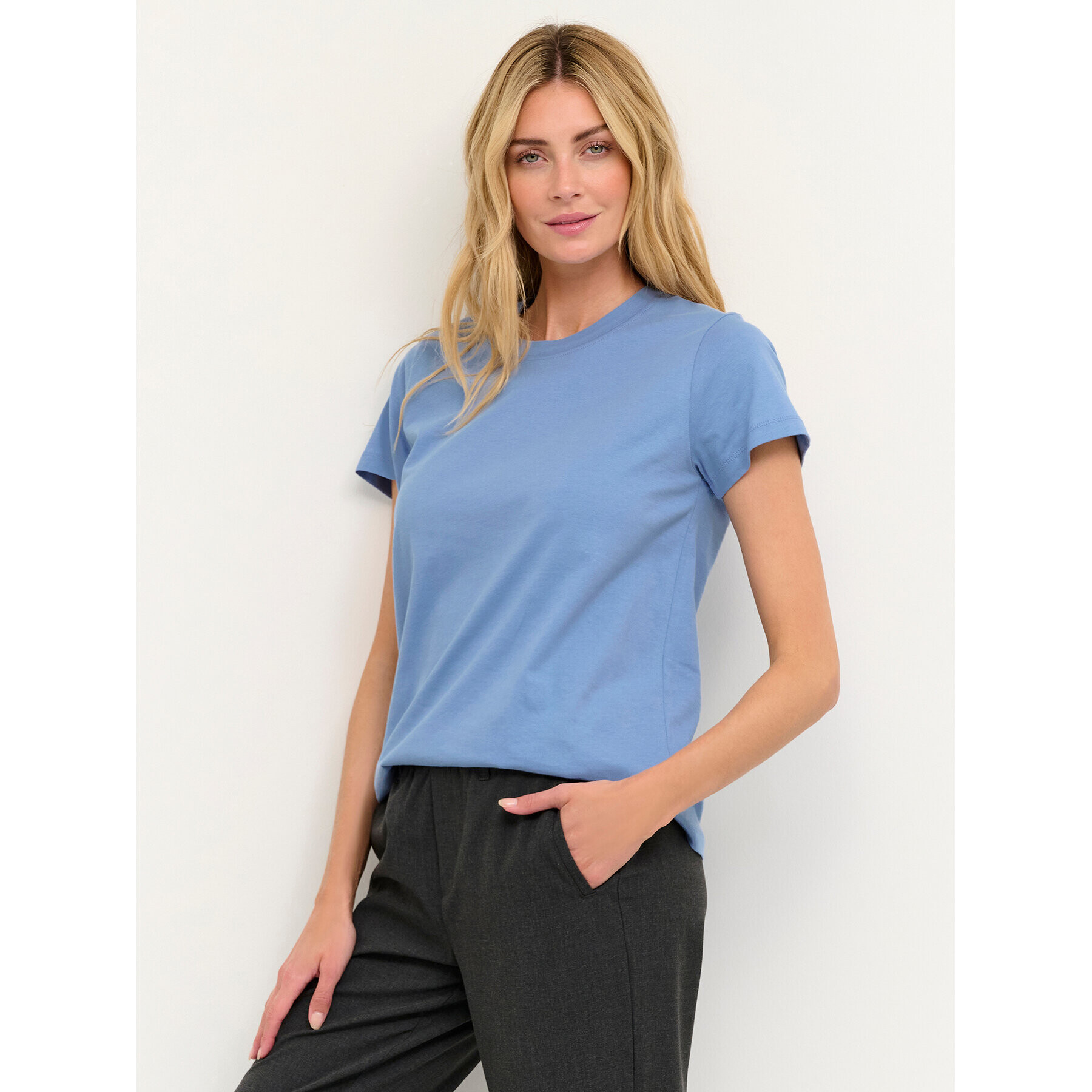 Kaffe T-Shirt Kamarin 10506137 Modrá Regular Fit - Pepit.cz