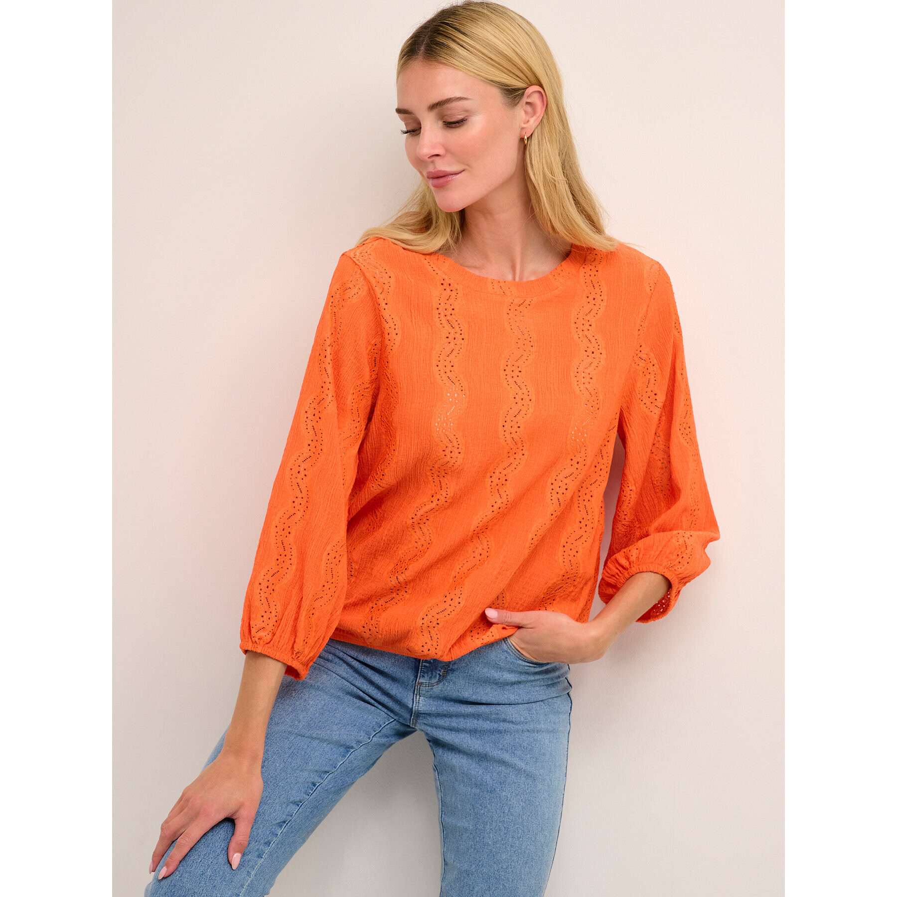 Kaffe T-Shirt Tio 10507286 Oranžová Loose Fit - Pepit.cz