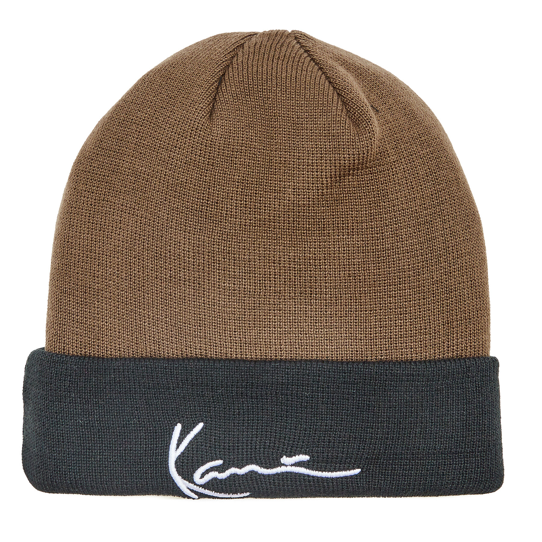 Karl Kani Čepice Signature Spild Beanie 7050054 Hnědá - Pepit.cz