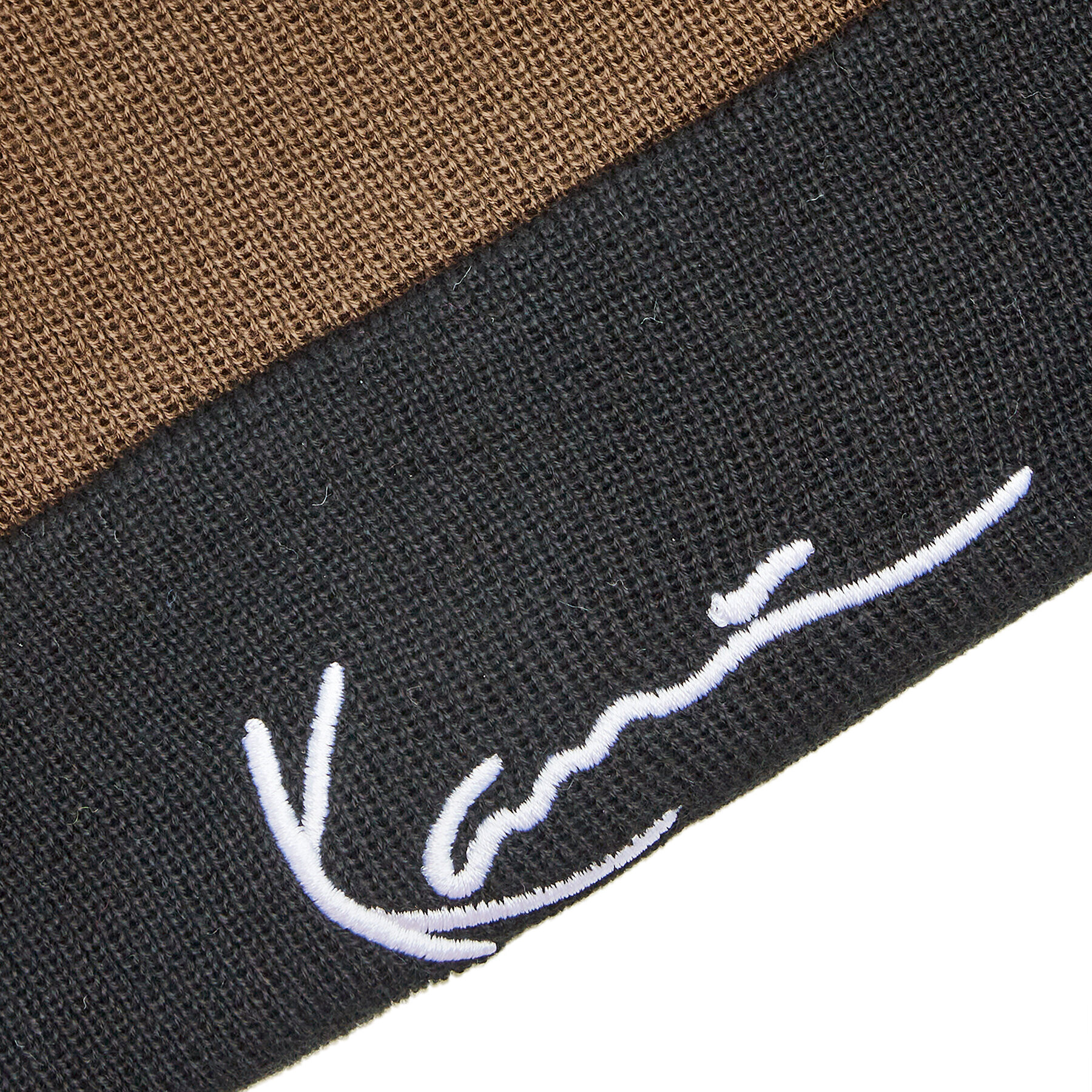 Karl Kani Čepice Signature Spild Beanie 7050054 Hnědá - Pepit.cz