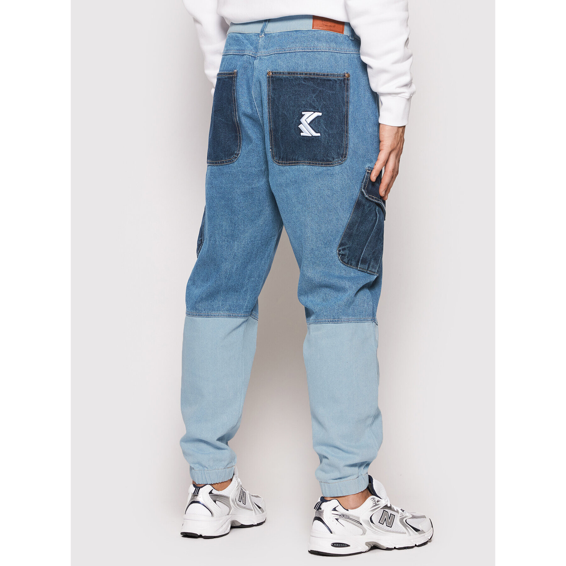 Karl Kani Jeansy Block 6000853 Modrá Relaxed Fit - Pepit.cz