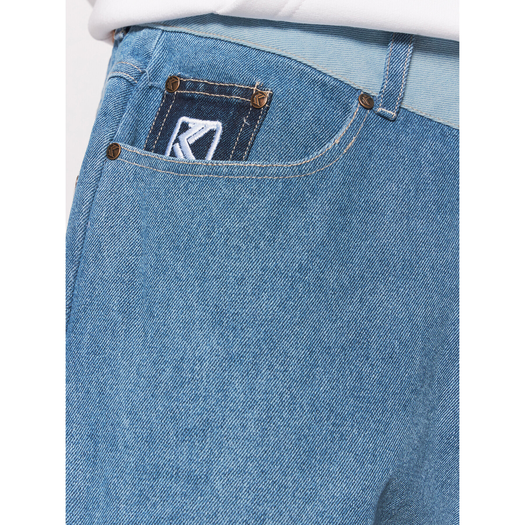 Karl Kani Jeansy Block 6000853 Modrá Relaxed Fit - Pepit.cz