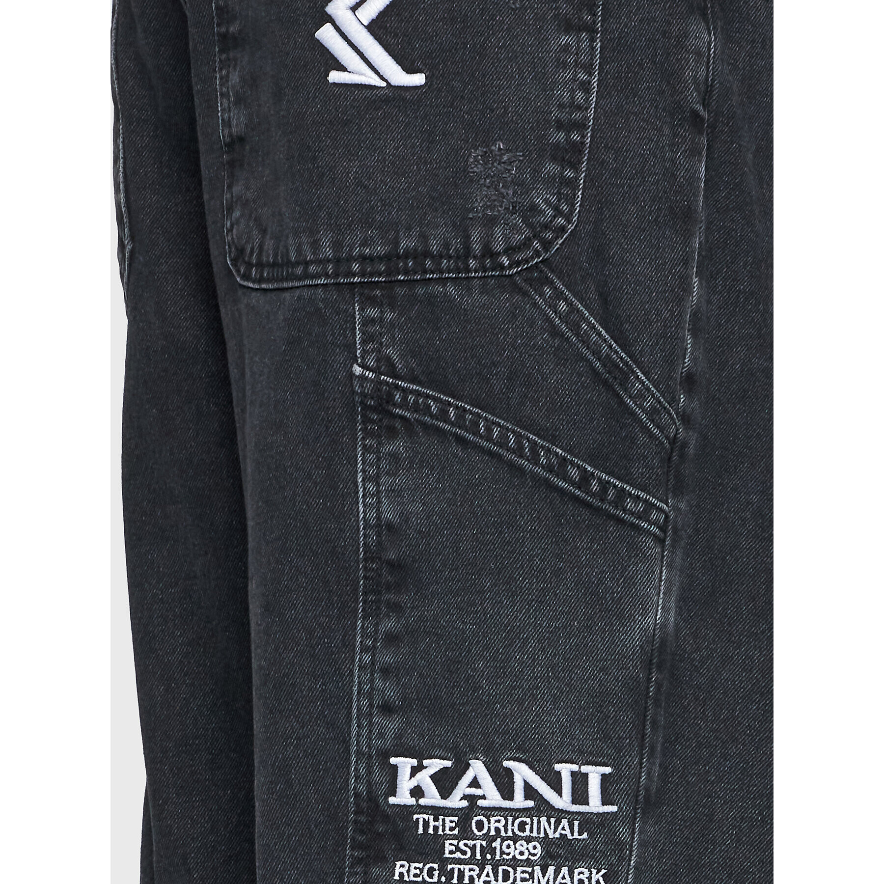 Karl Kani Jeansy Retro 6000153 Černá Relaxed Fit - Pepit.cz