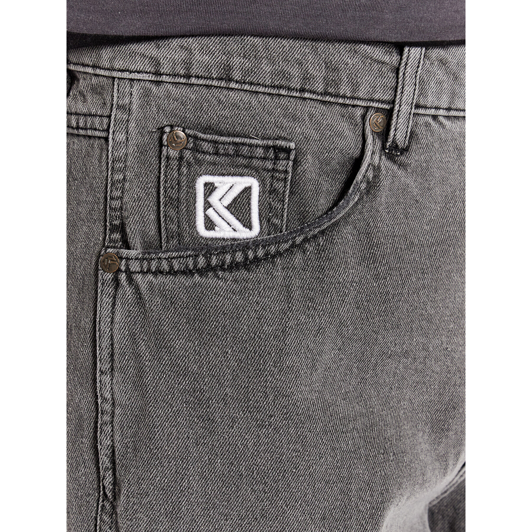 Karl Kani Jeansy Small Signature 6000002 Šedá Relaxed Fit - Pepit.cz