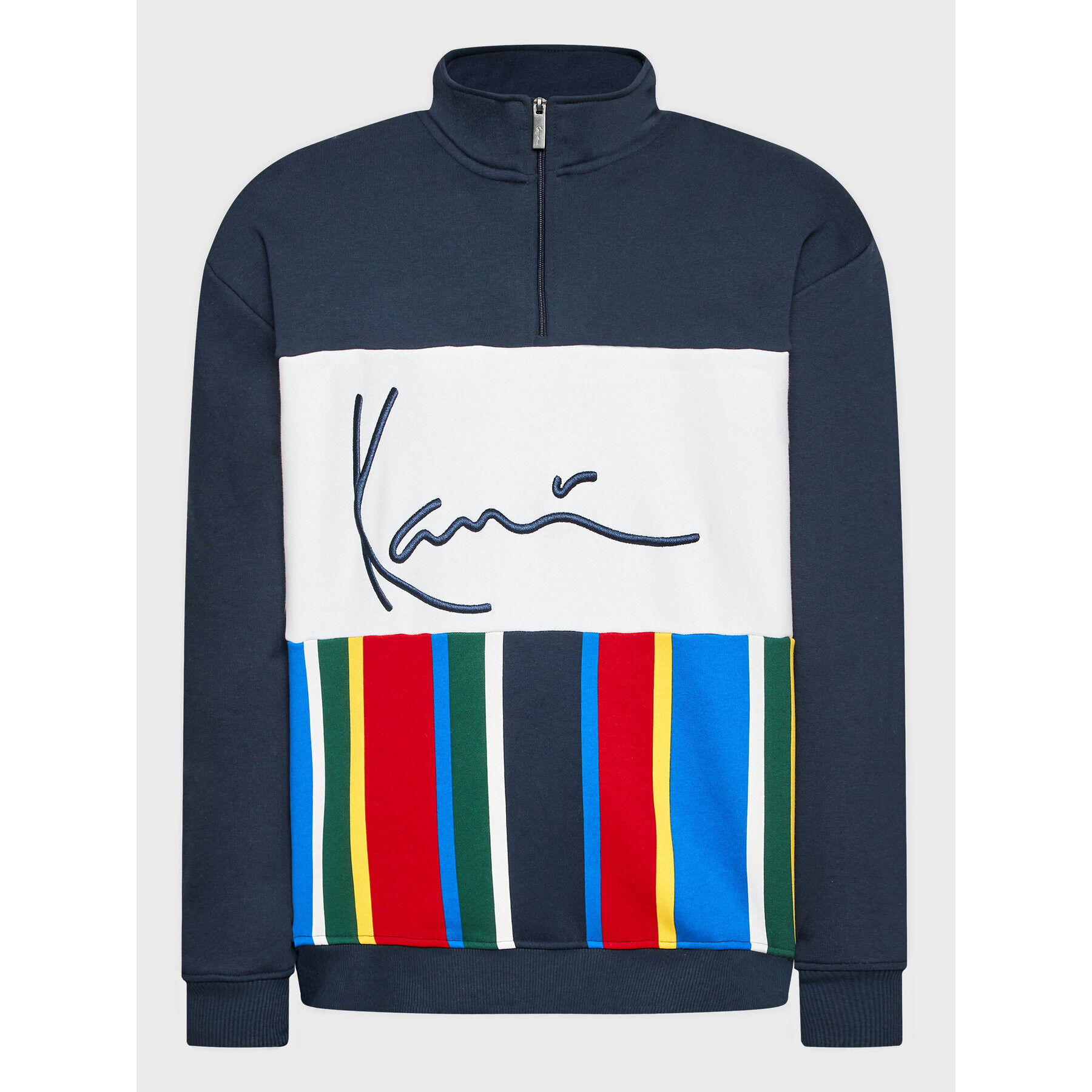 Karl Kani Mikina Signature Block Stripe 6027341 Barevná Relaxed Fit - Pepit.cz