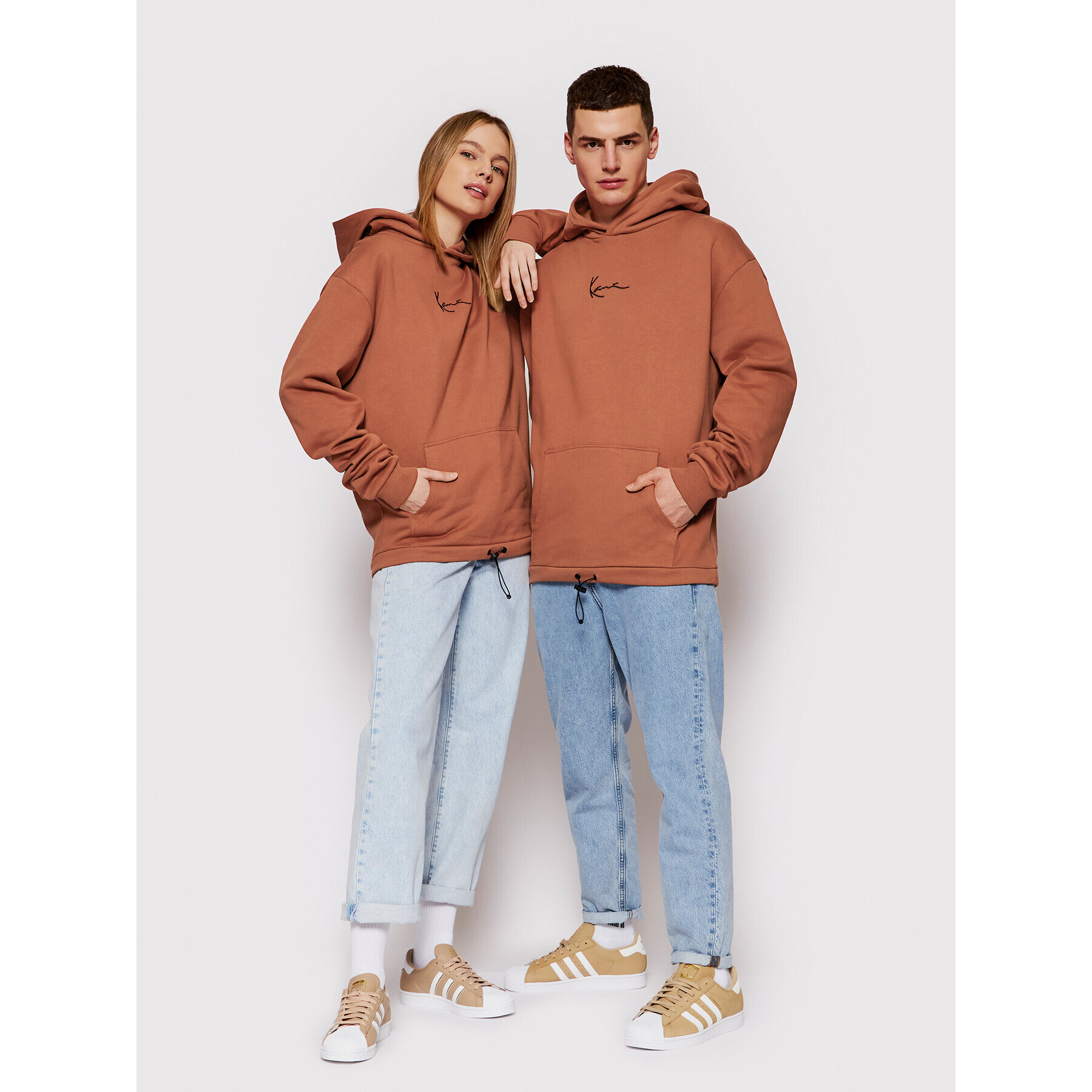 Karl Kani Mikina Unisex Smal Signature 6028946 Oranžová Relaxed Fit - Pepit.cz