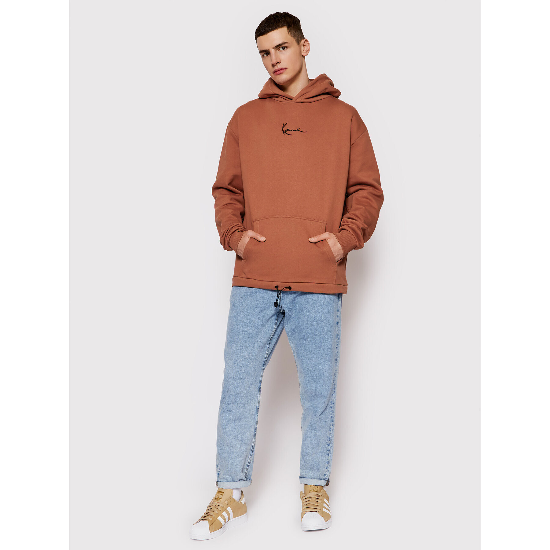 Karl Kani Mikina Unisex Smal Signature 6028946 Oranžová Relaxed Fit - Pepit.cz