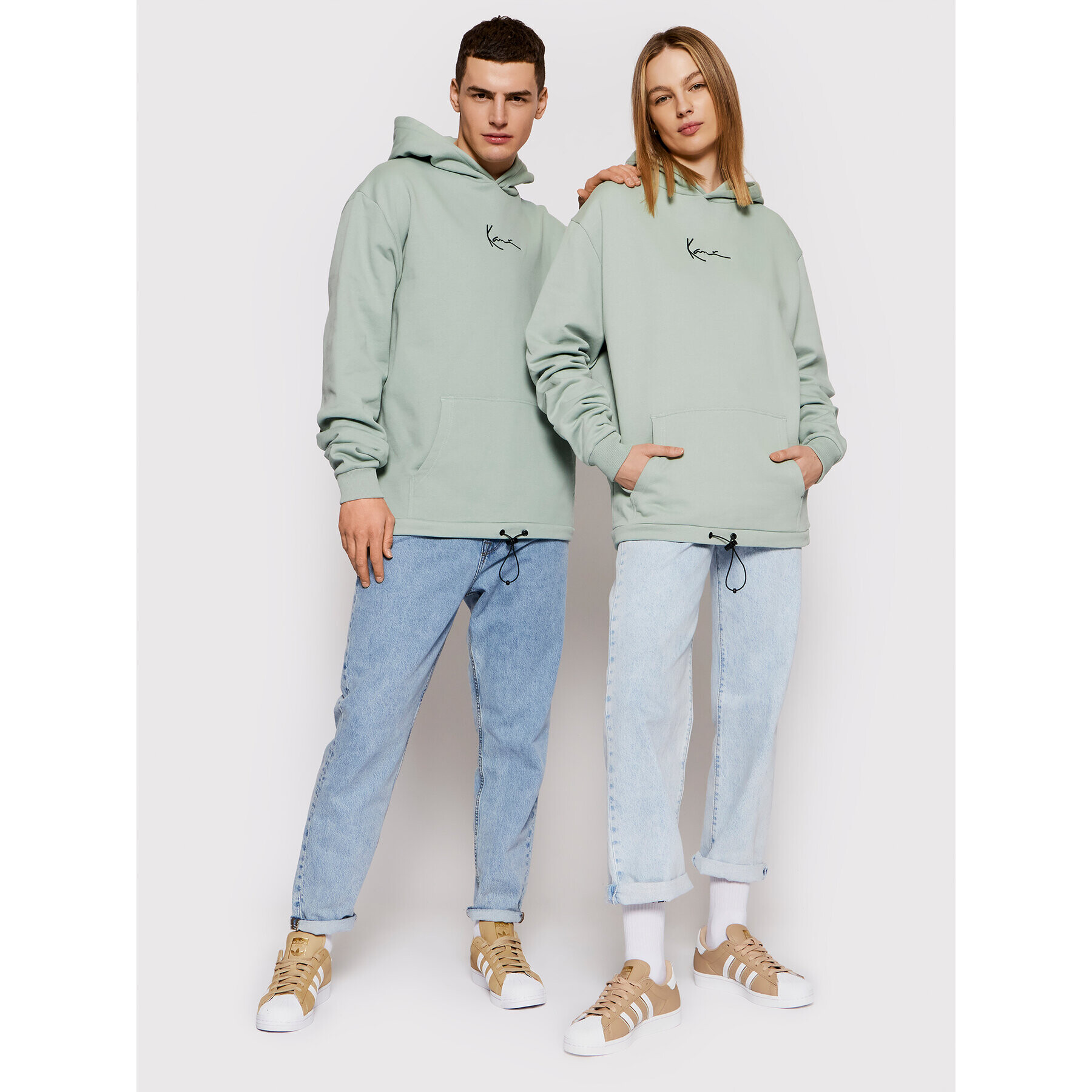 Karl Kani Mikina Unisex Small Signature 6028945 Zelená Relaxed Fit - Pepit.cz