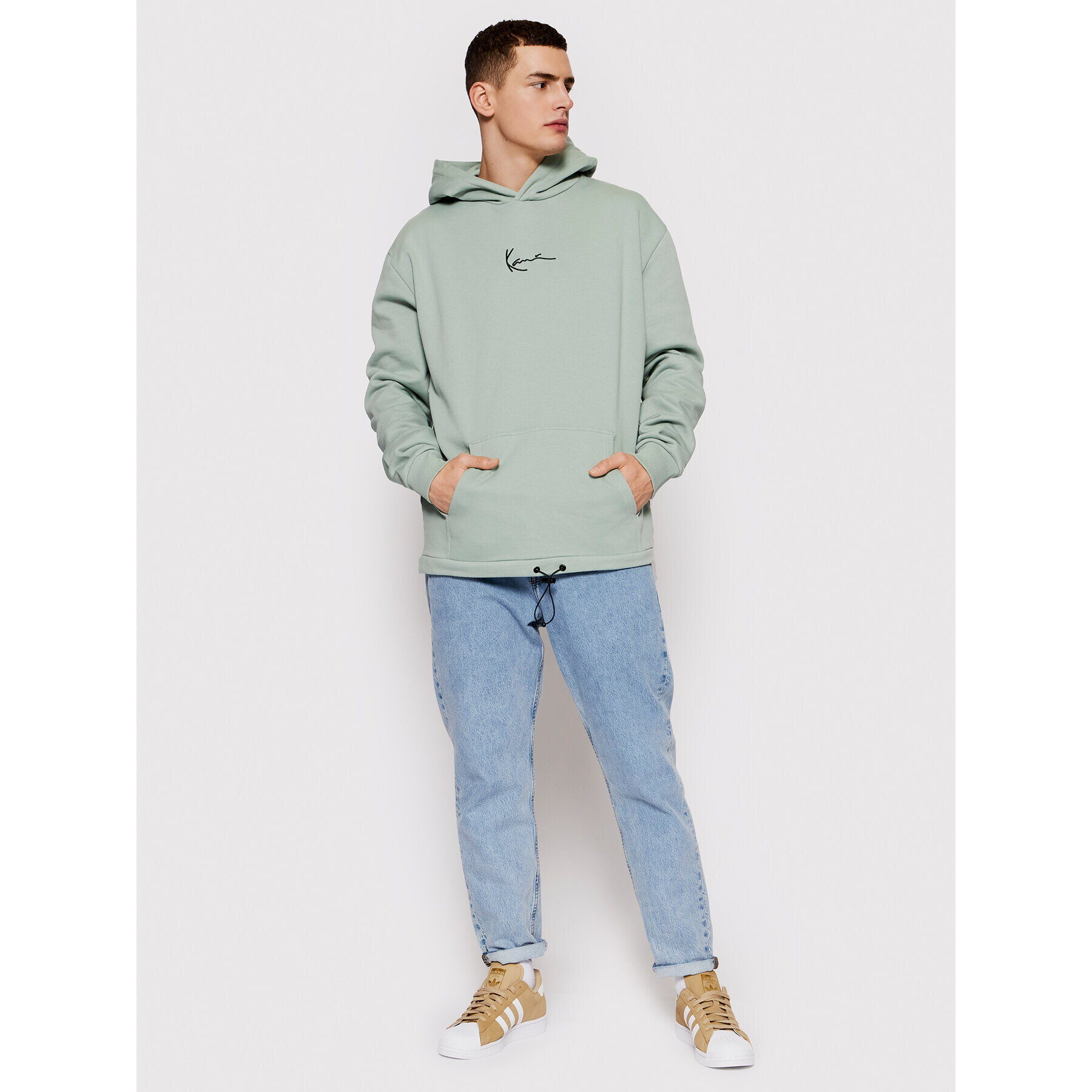 Karl Kani Mikina Unisex Small Signature 6028945 Zelená Relaxed Fit - Pepit.cz