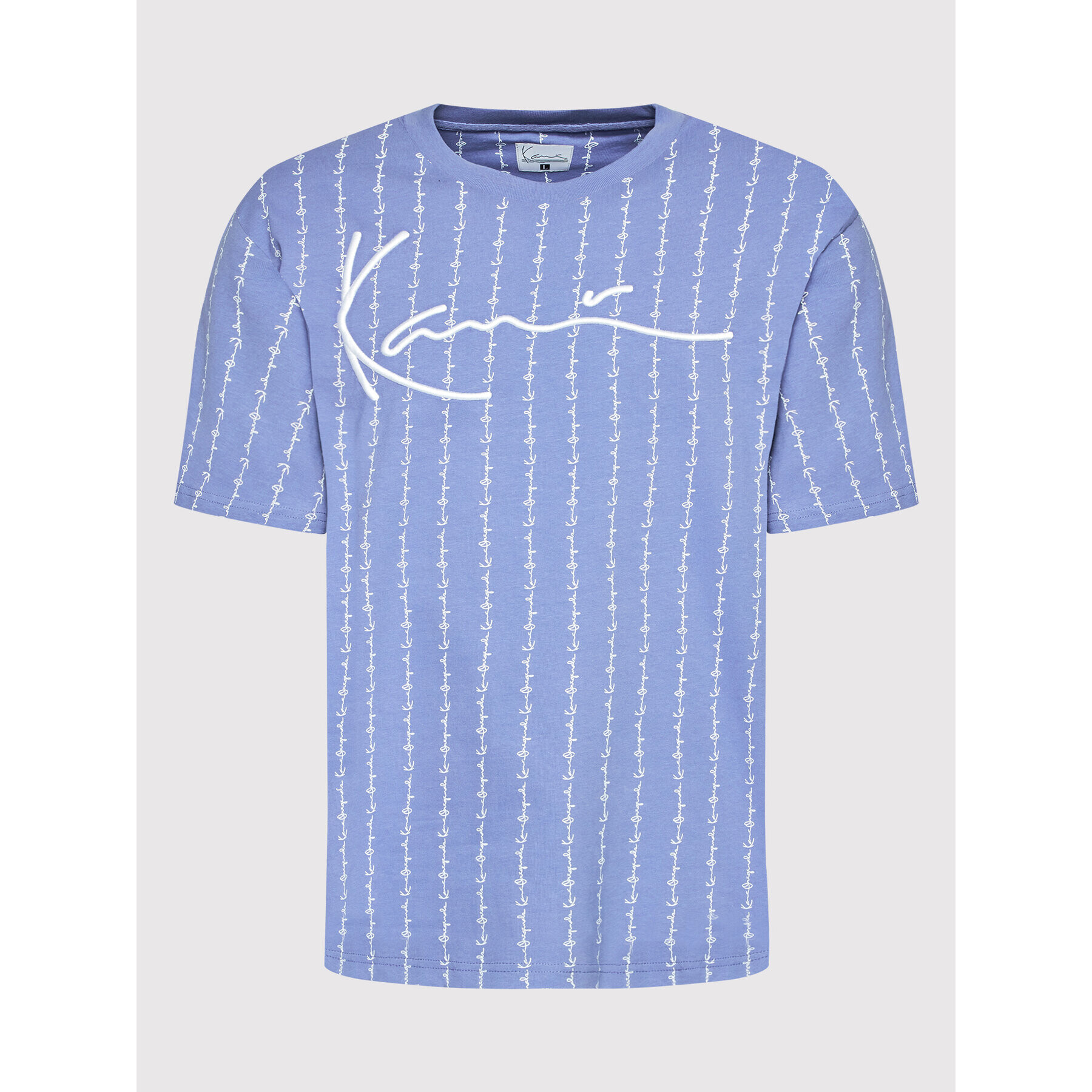 Karl Kani T-Shirt Signature Logo Pinstripe 6030043 Modrá Regular Fit - Pepit.cz