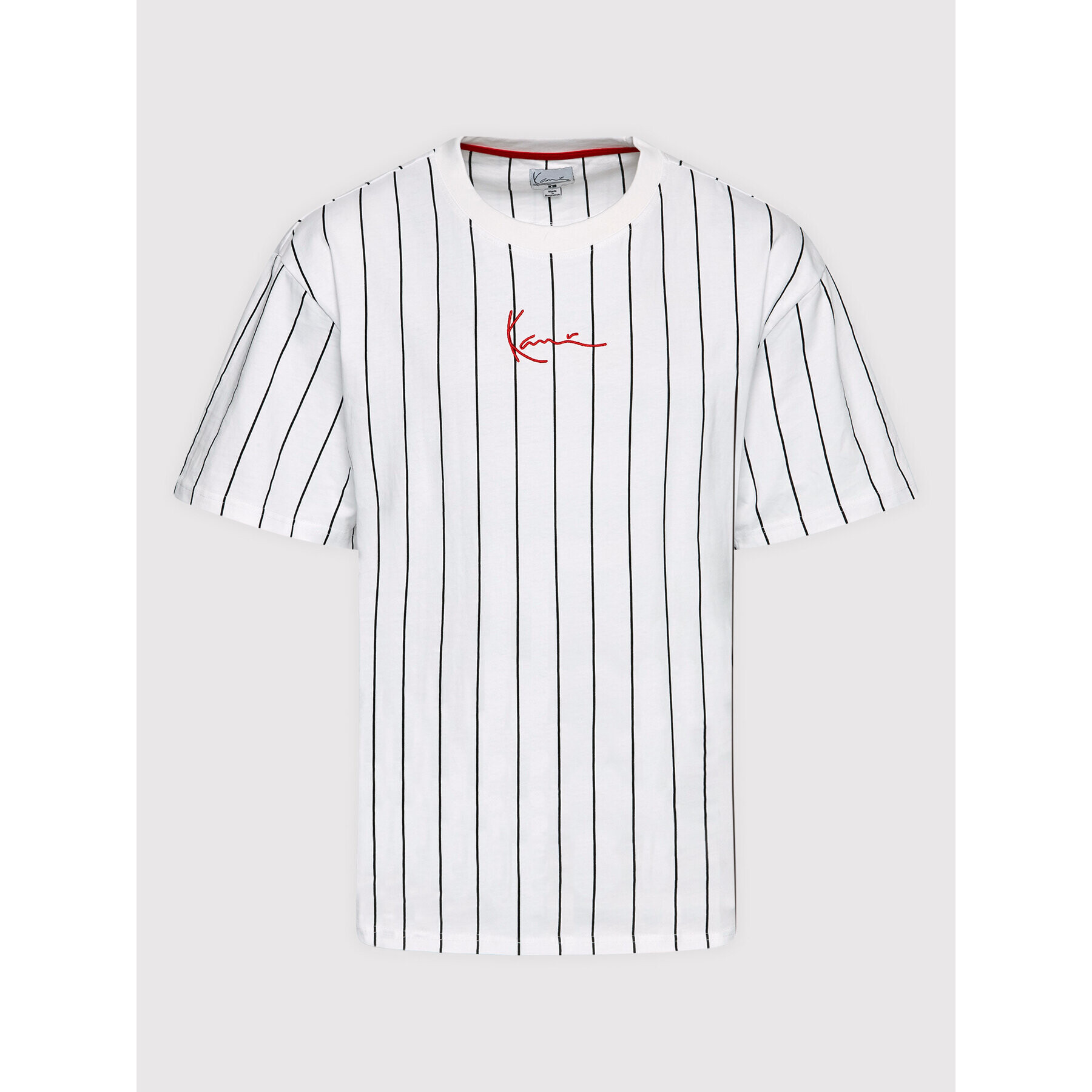 Karl Kani T-Shirt Signature Pinstripe 6030152 Bílá Regular Fit - Pepit.cz