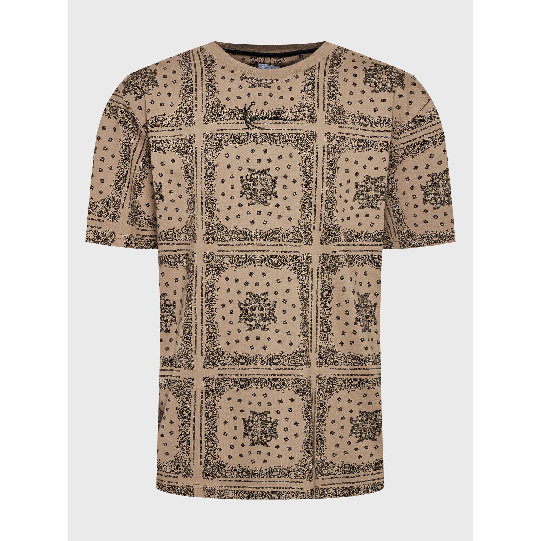 Karl Kani T-Shirt Small Signature Paisley 6037283 Hnědá Relaxed Fit - Pepit.cz