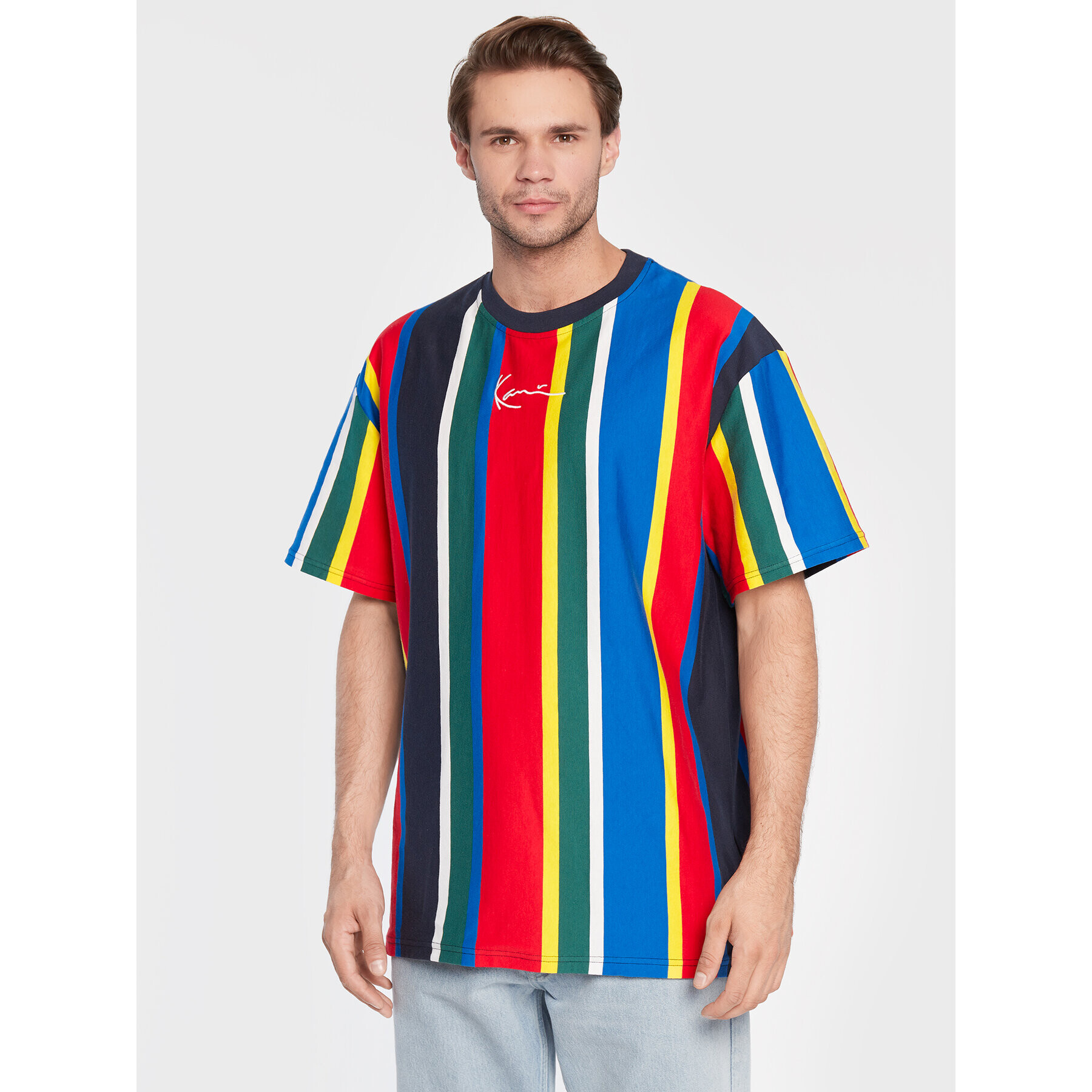 Karl Kani T-Shirt Small Signature Stripe 6037273 Barevná Relaxed Fit - Pepit.cz