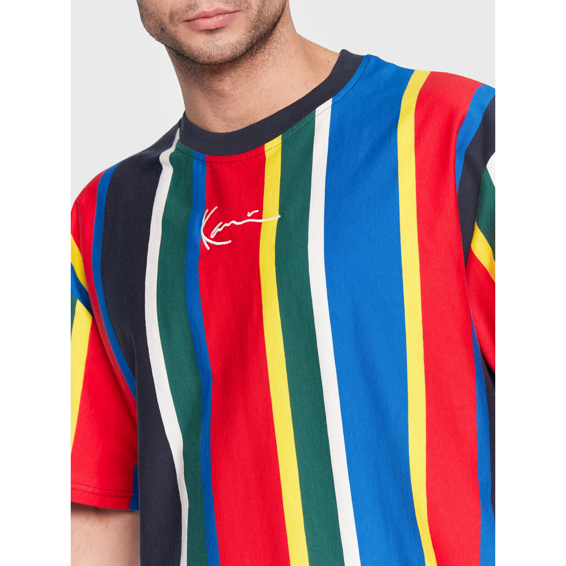 Karl Kani T-Shirt Small Signature Stripe 6037273 Barevná Relaxed Fit - Pepit.cz