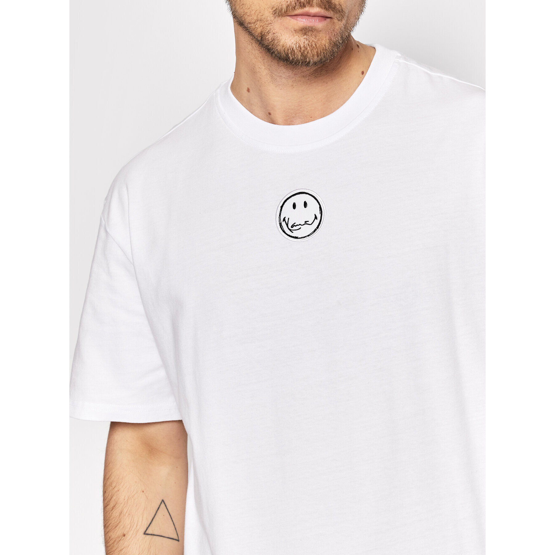 Karl Kani T-Shirt SMILEY Small Signature 6030045 Bílá Regular Fit - Pepit.cz