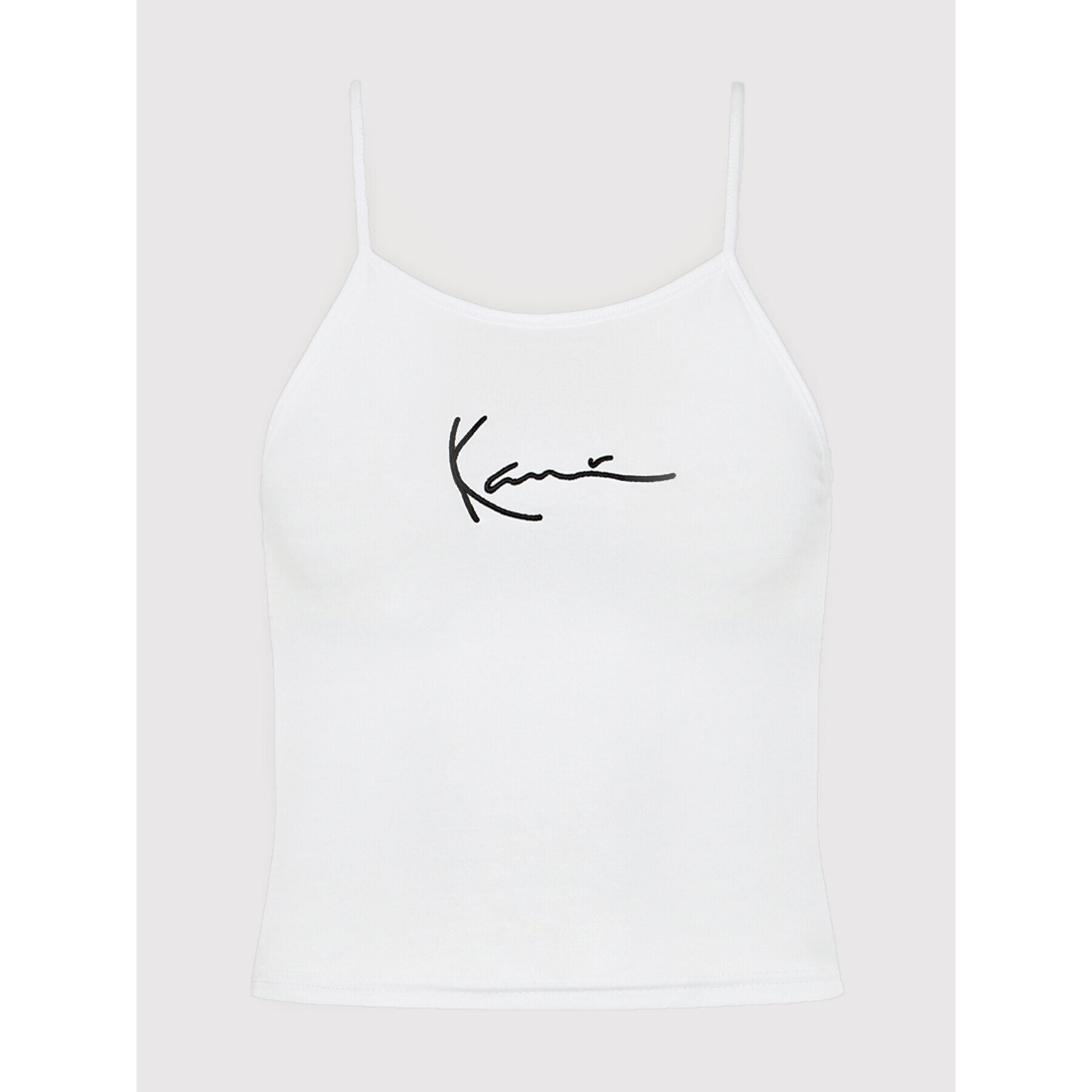 Karl Kani Top Small Signature Tape 6137010 Bílá Cropped Fit - Pepit.cz